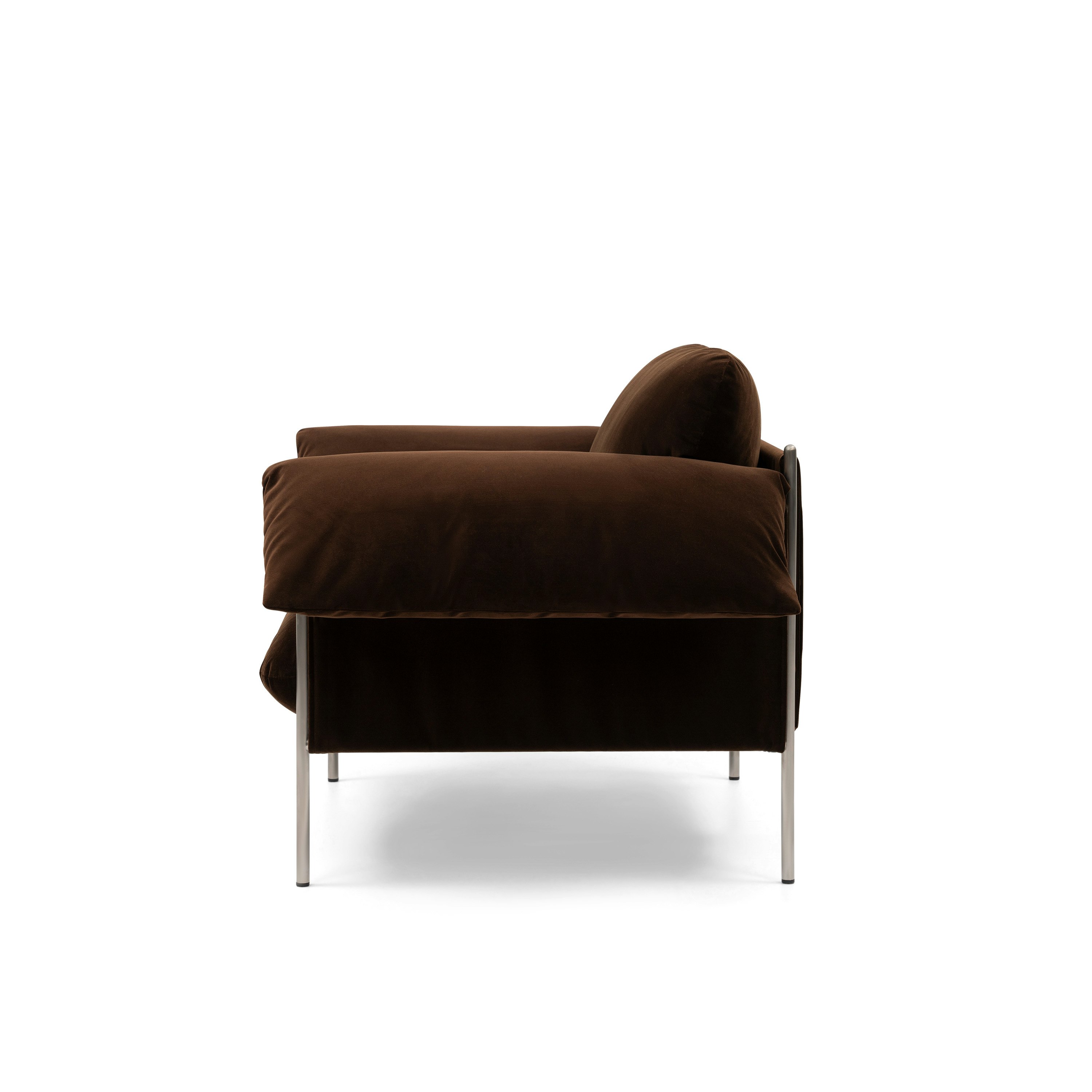 Alva Occasional Chair Brushed Steel Frame Avalon Piccolo