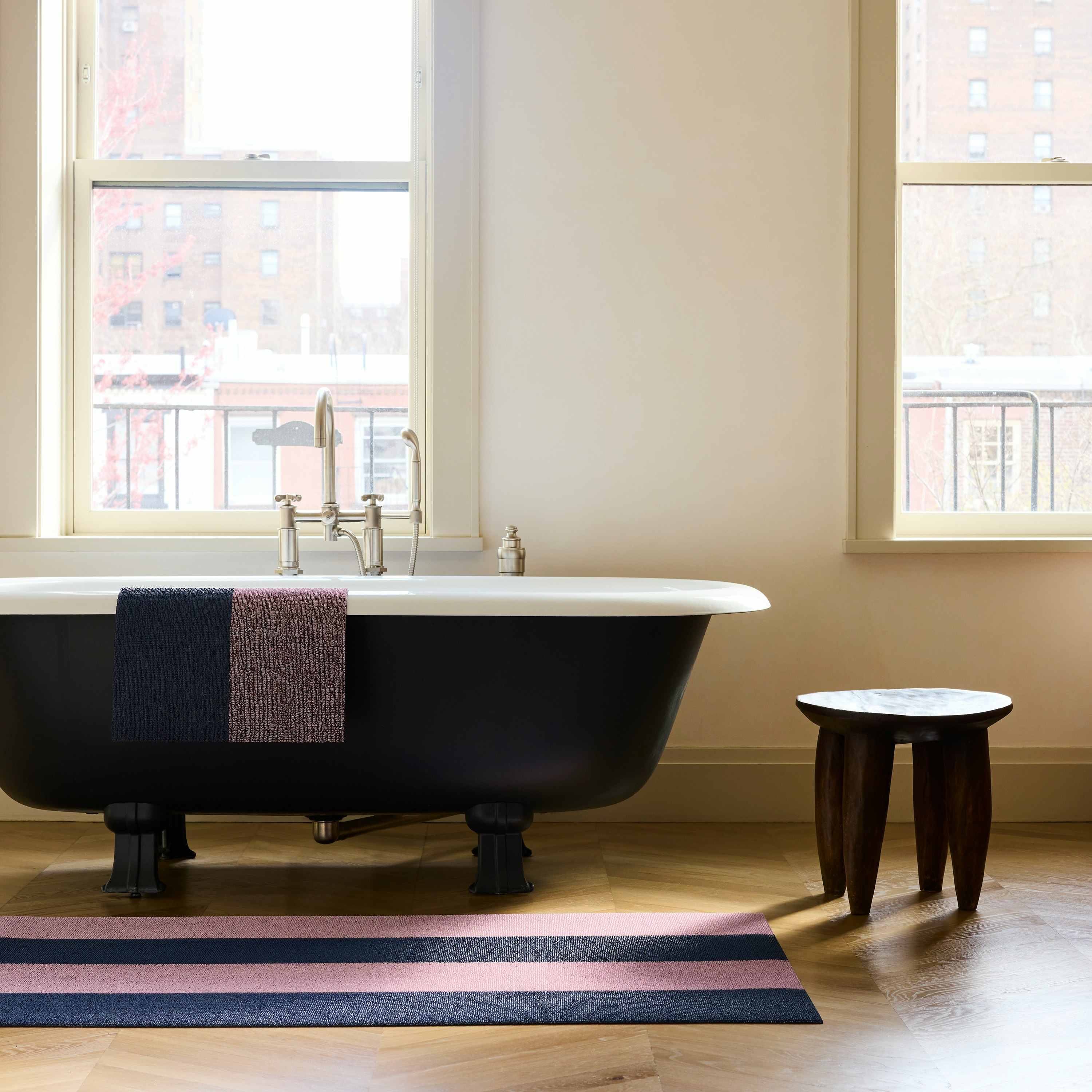 Duo Stripe Shag Mat