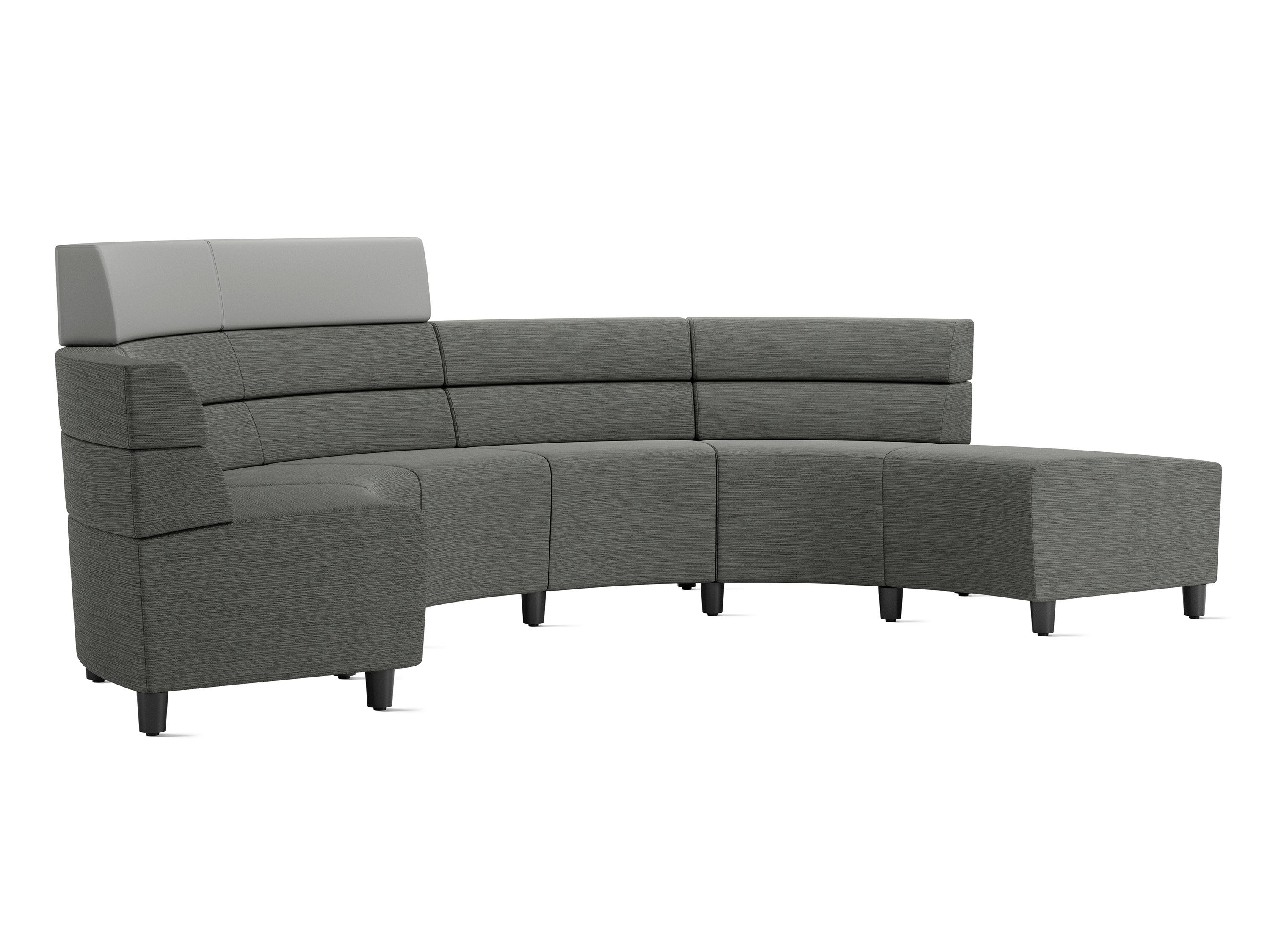Steps Lounge System, c-shape, grey mixed color
