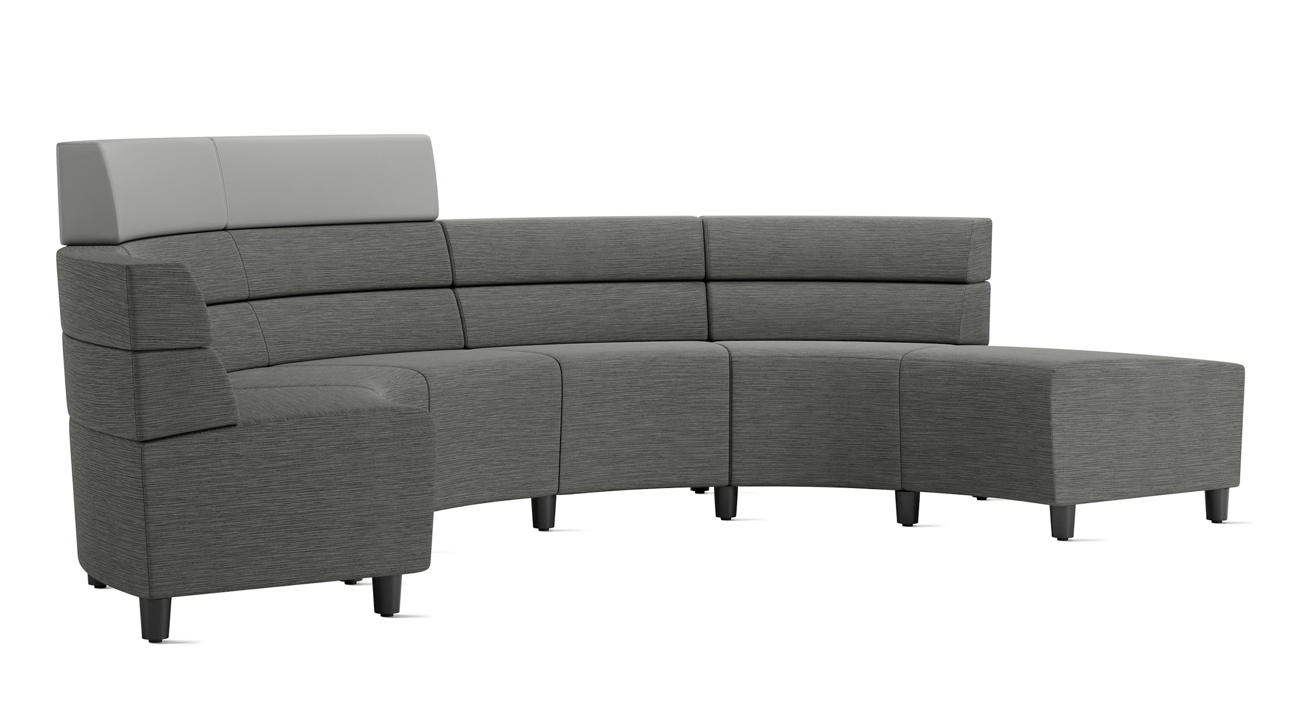 Steps Lounge System, c-shape, grey mixed color