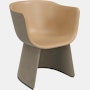 Monolit Dining Chair - Sunniva, Natural Leather / Natural Canvas