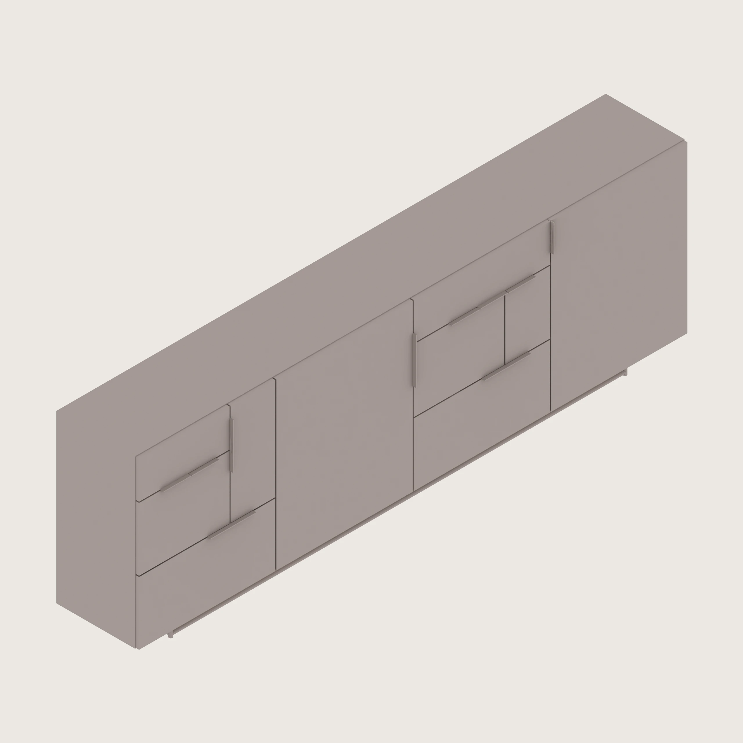 A generic rendering - Domino Sideboard | 4 Units Wide