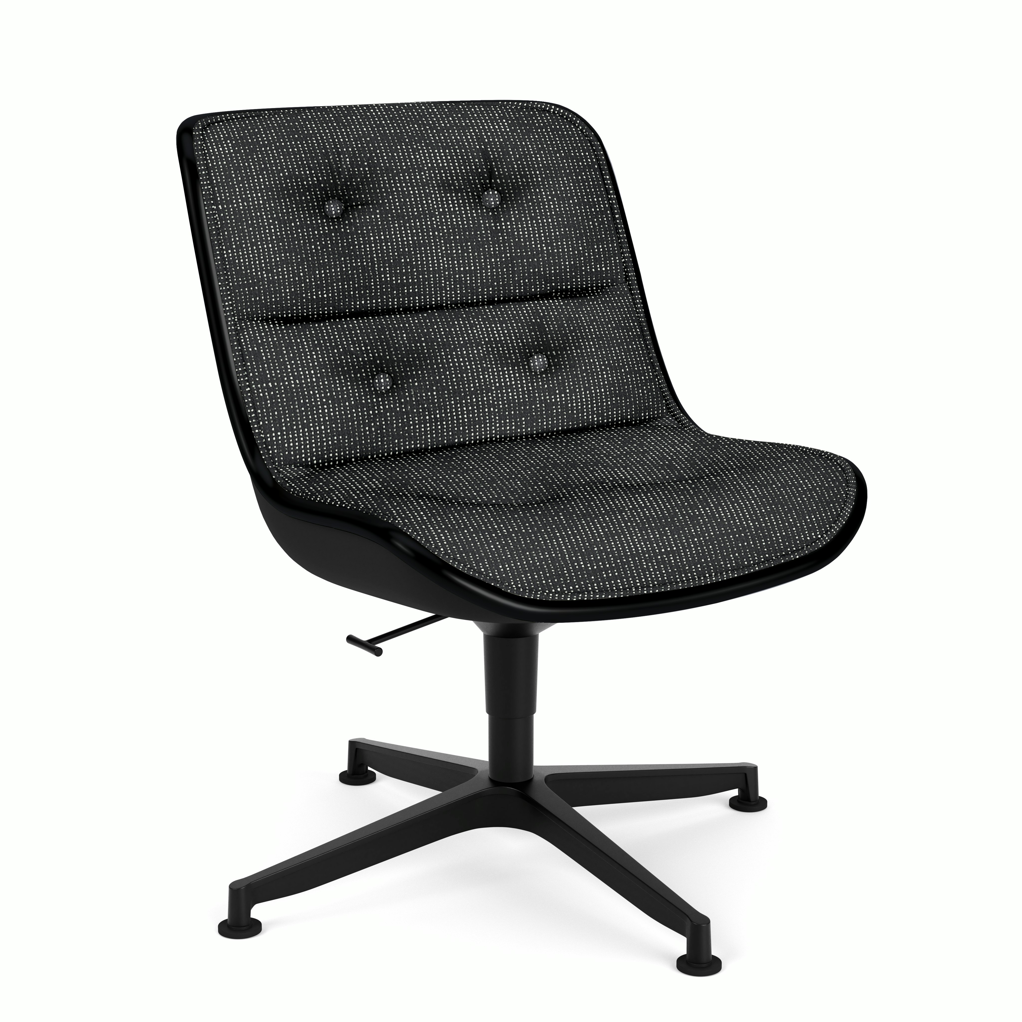 Pollock Executive Side Chair - 4 Star,  Black,  Prestini,  Black and White