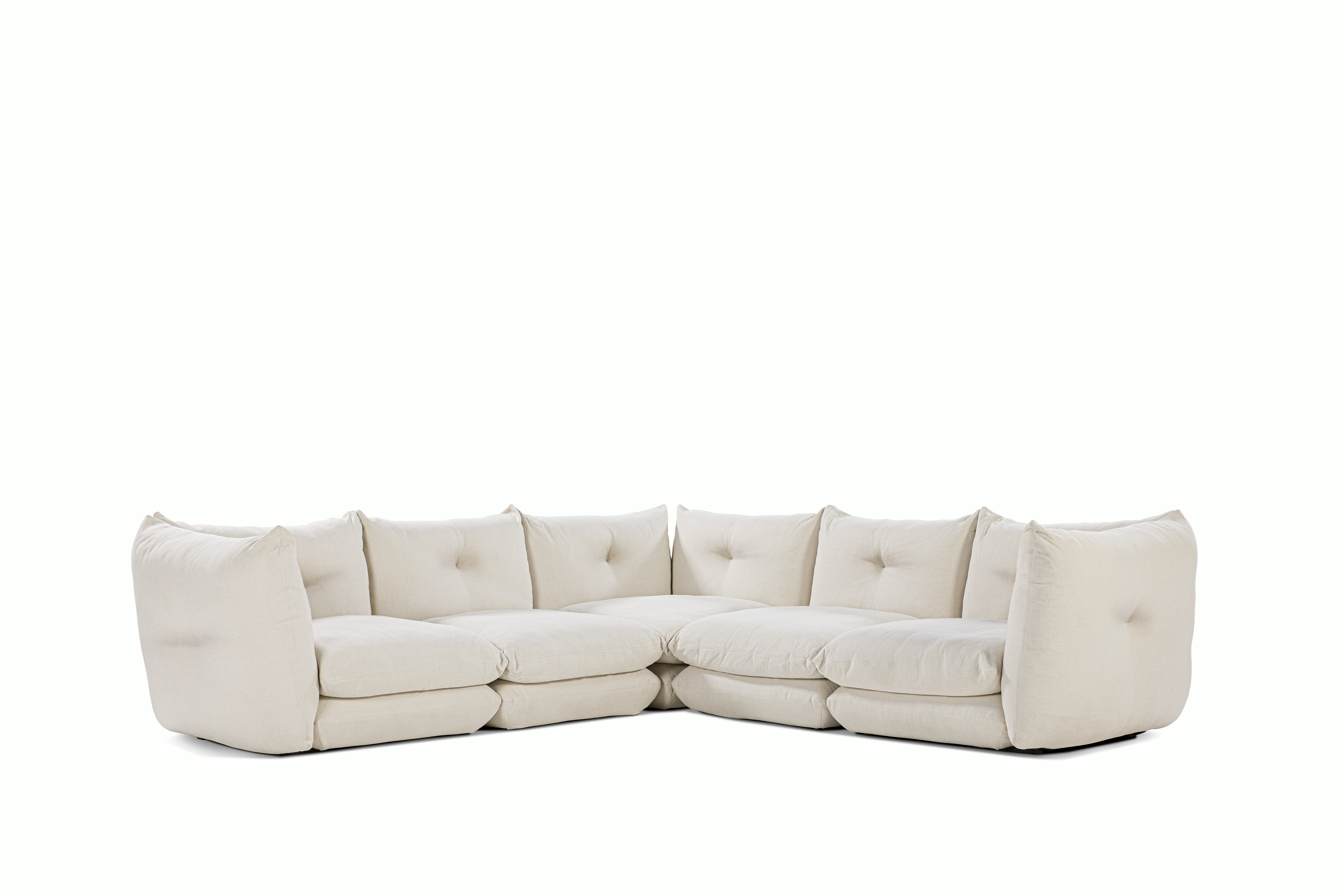 Pillo Sectional -  Corner,  Five Seater,  Standard,  Haven,  Ivory