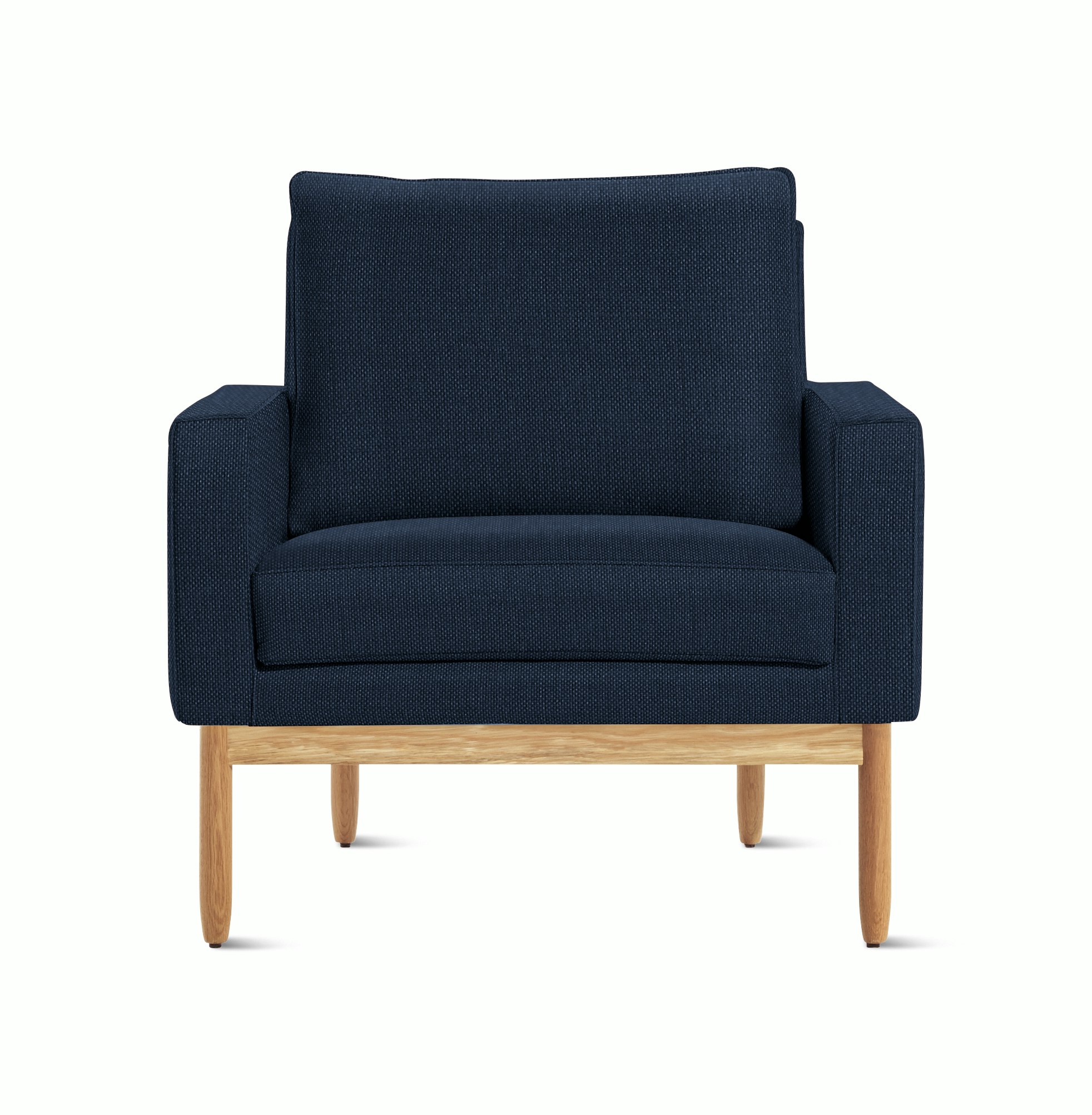A Raleigh Armchair in Viewed from the front.