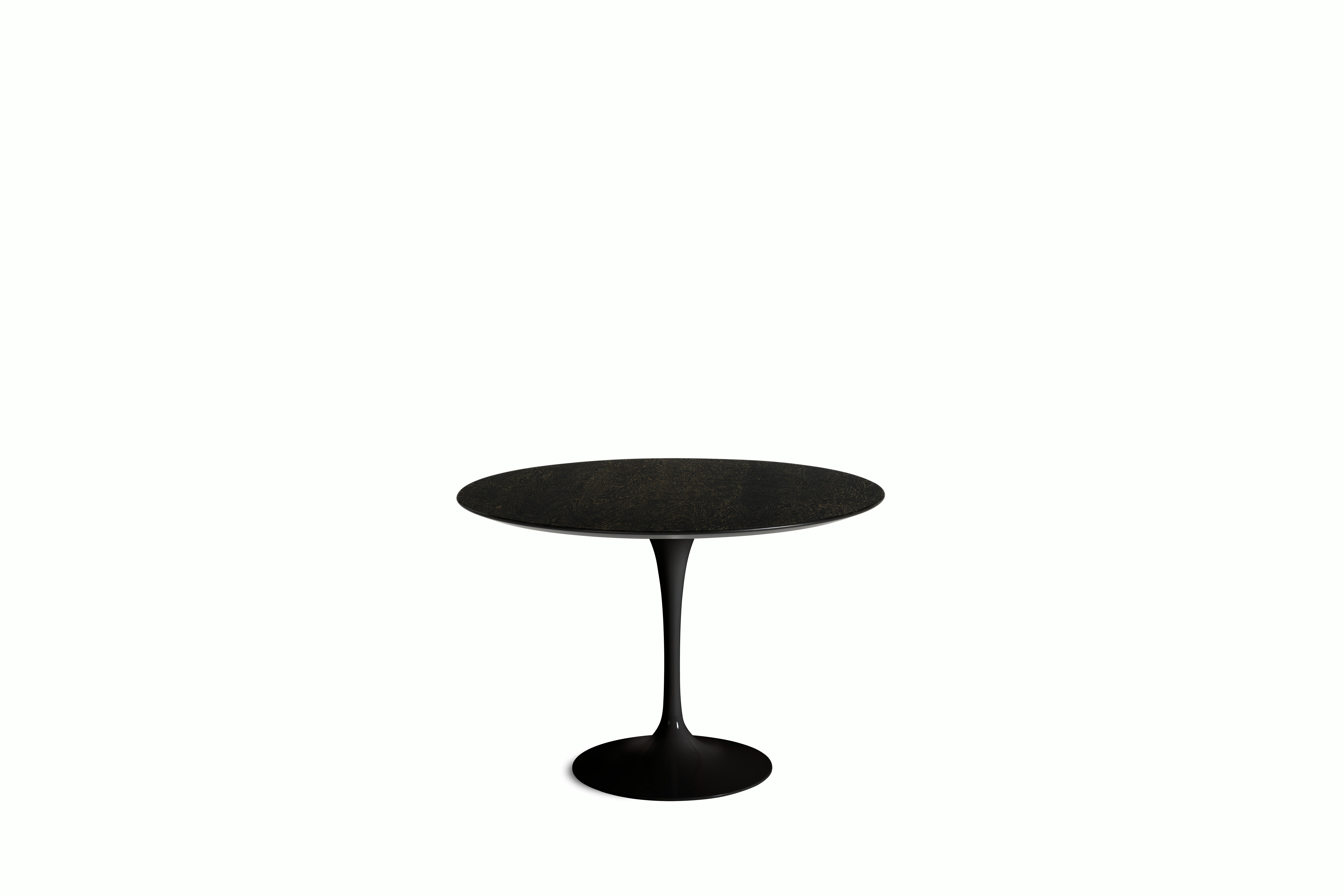 Saarinen Lounge Table - 42 Inch, Veneer Topo Noir, Black Base