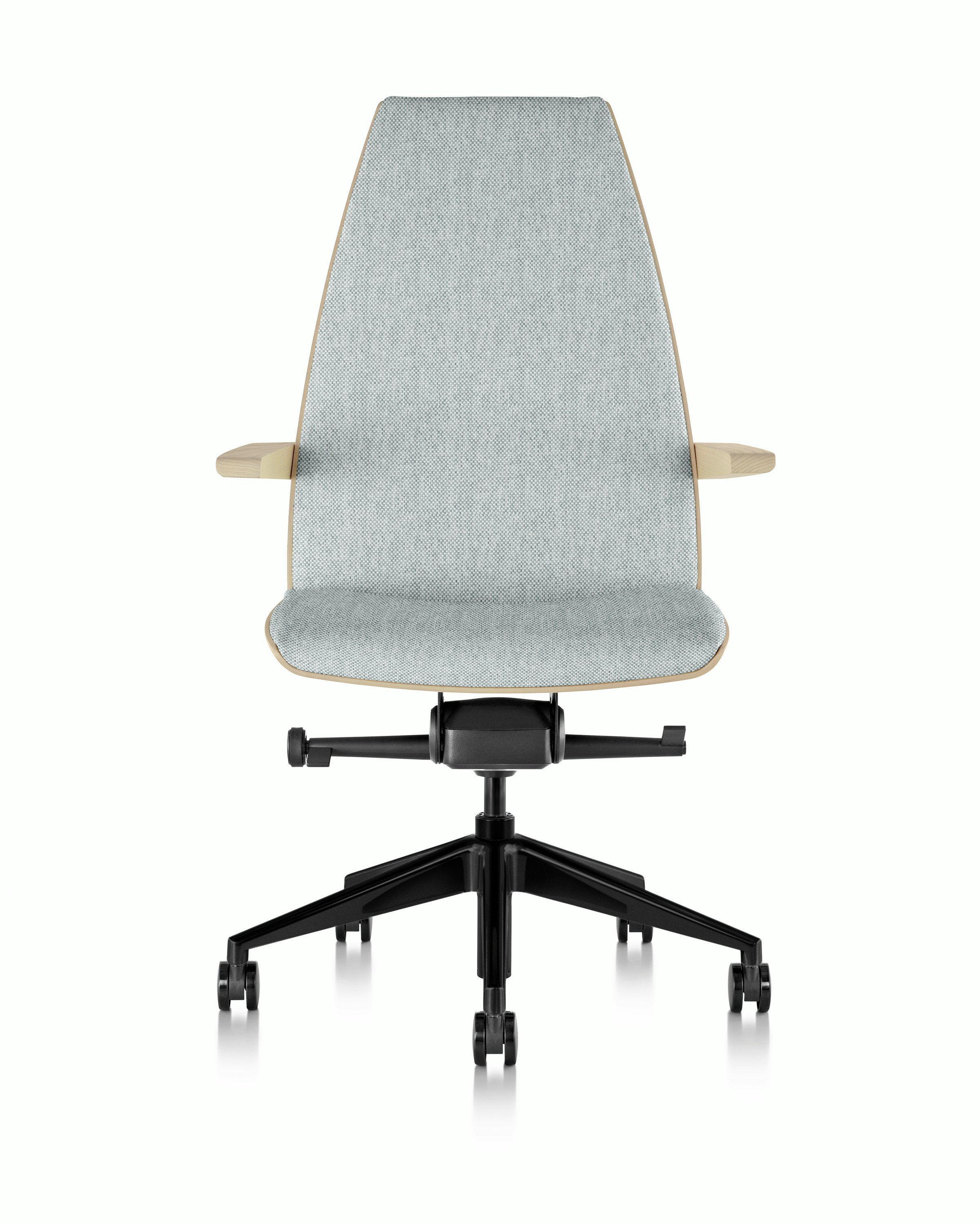 Clamshell Task Chair - Mode, Intaglio, Ash, High Back, With Arms, Hard Caster