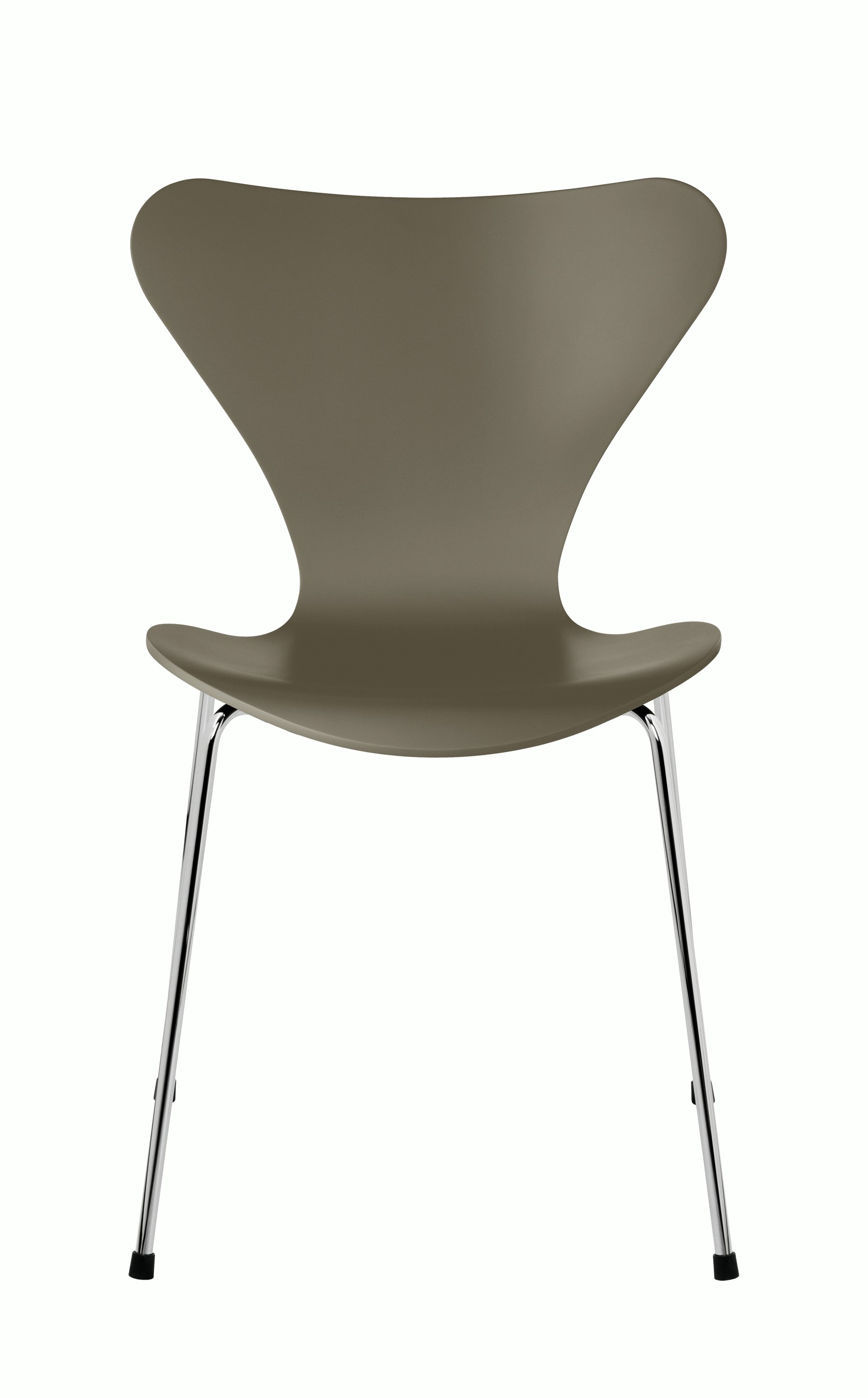 Series 7 Chair - Lacquered, Olive Green, Chromed Steel