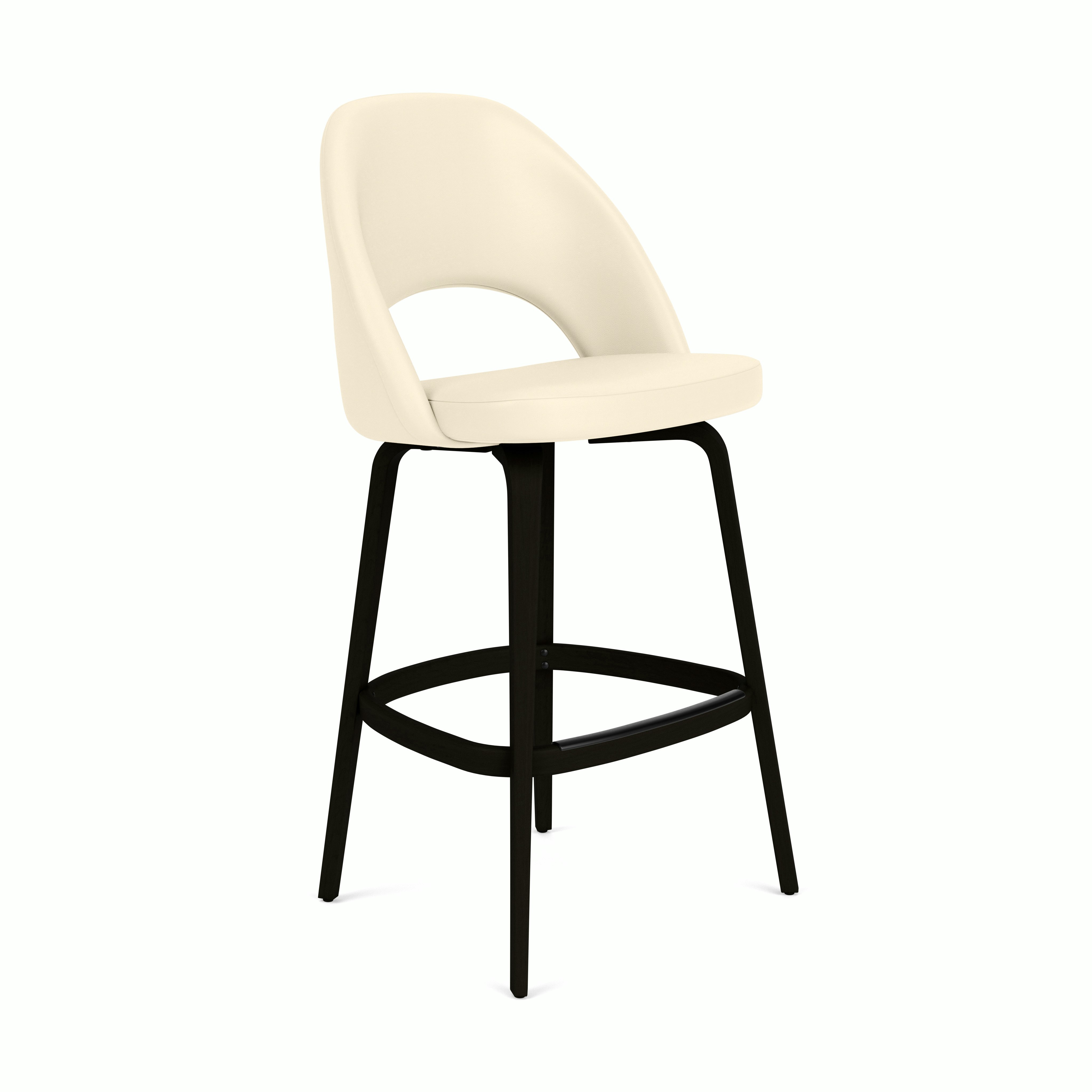 Saarinen Executive Stool - Bar Height,  Prairie,  Salt Shaker,  Ebonized Walnut