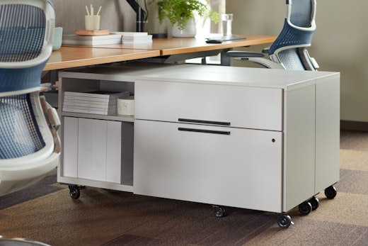 anchor credenza mobile open box file casters storage flexible 