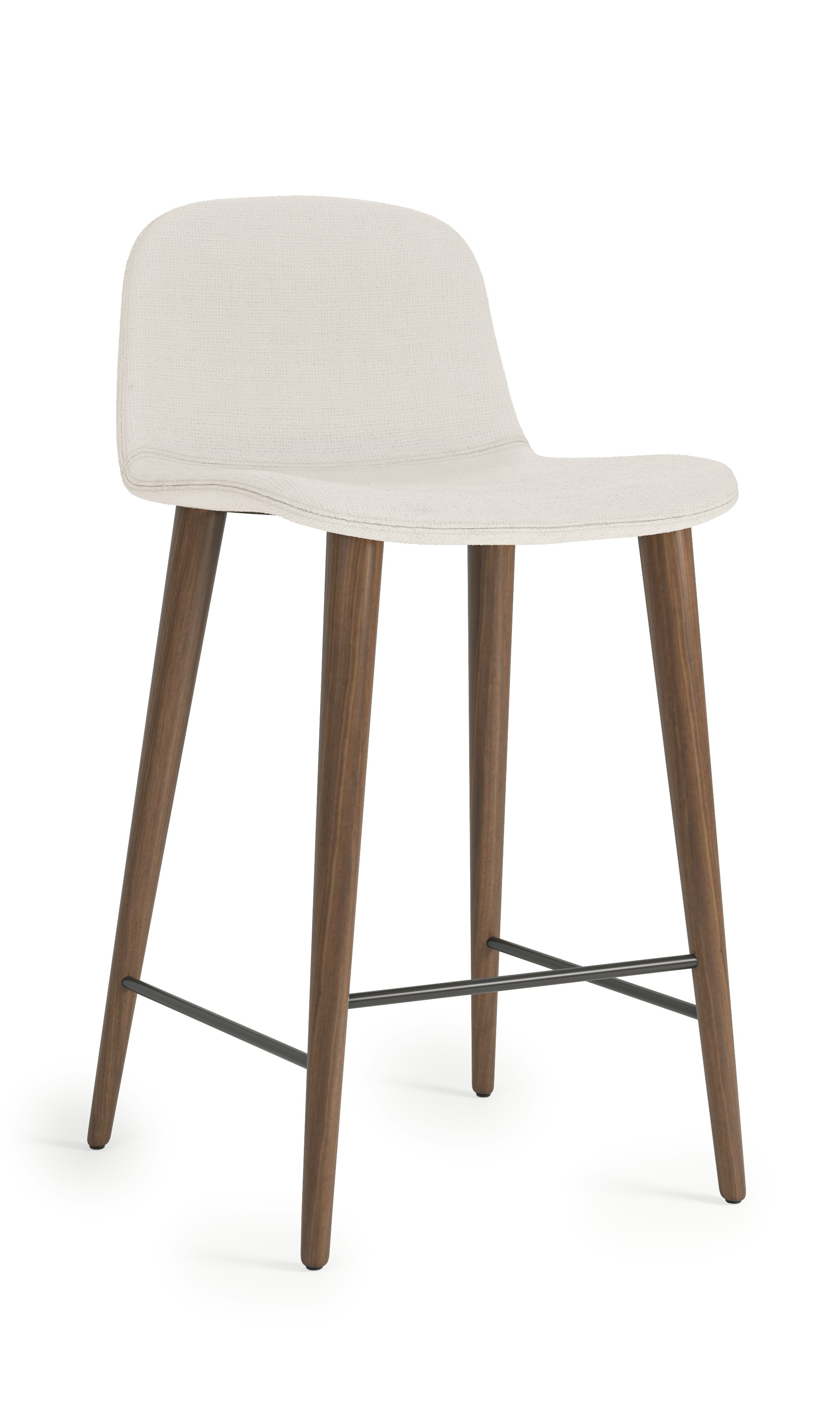 Bacco Stool - Counter Height,  Space,  111 Chalk,  Walnut