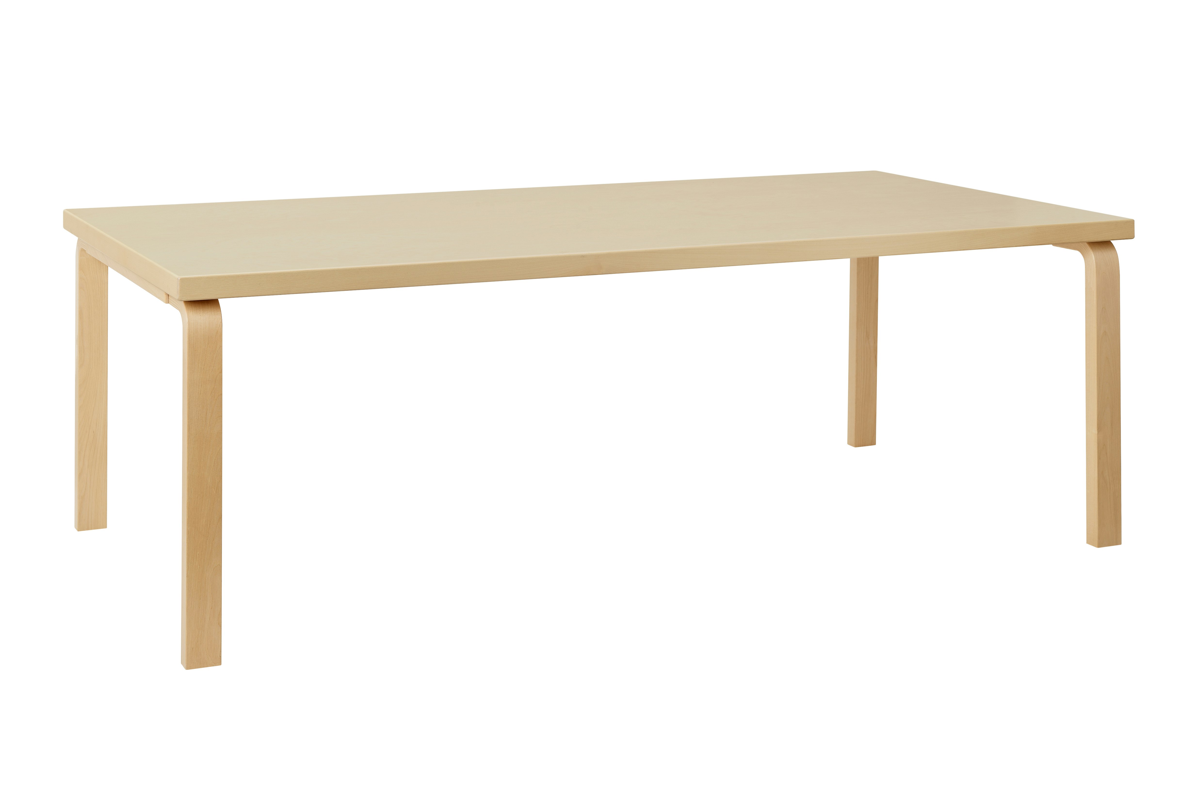 L-Leg Table - Rectangle, 83 Inch , Lacquered Birch