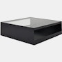 D Urso Occasional Tables - large,  black,  wired glass