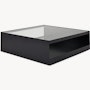 D Urso Occasional Tables - large,  black,  wired glass