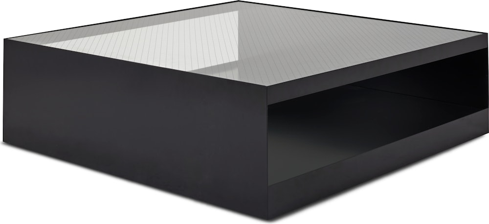 D Urso Occasional Tables - large,  black,  wired glass