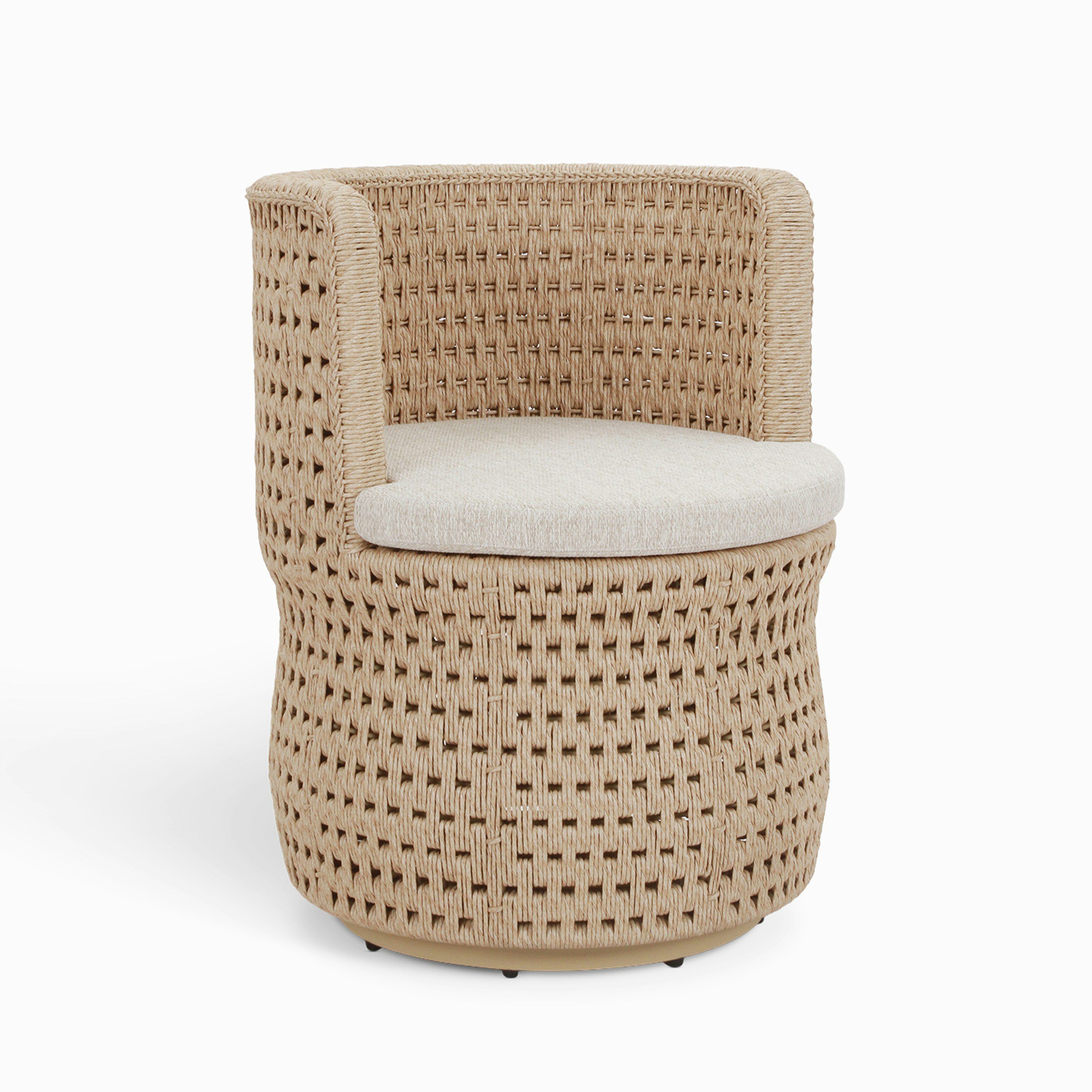 Woven Outdoor Lounge Chair - All Weather Twisted Resin Cord