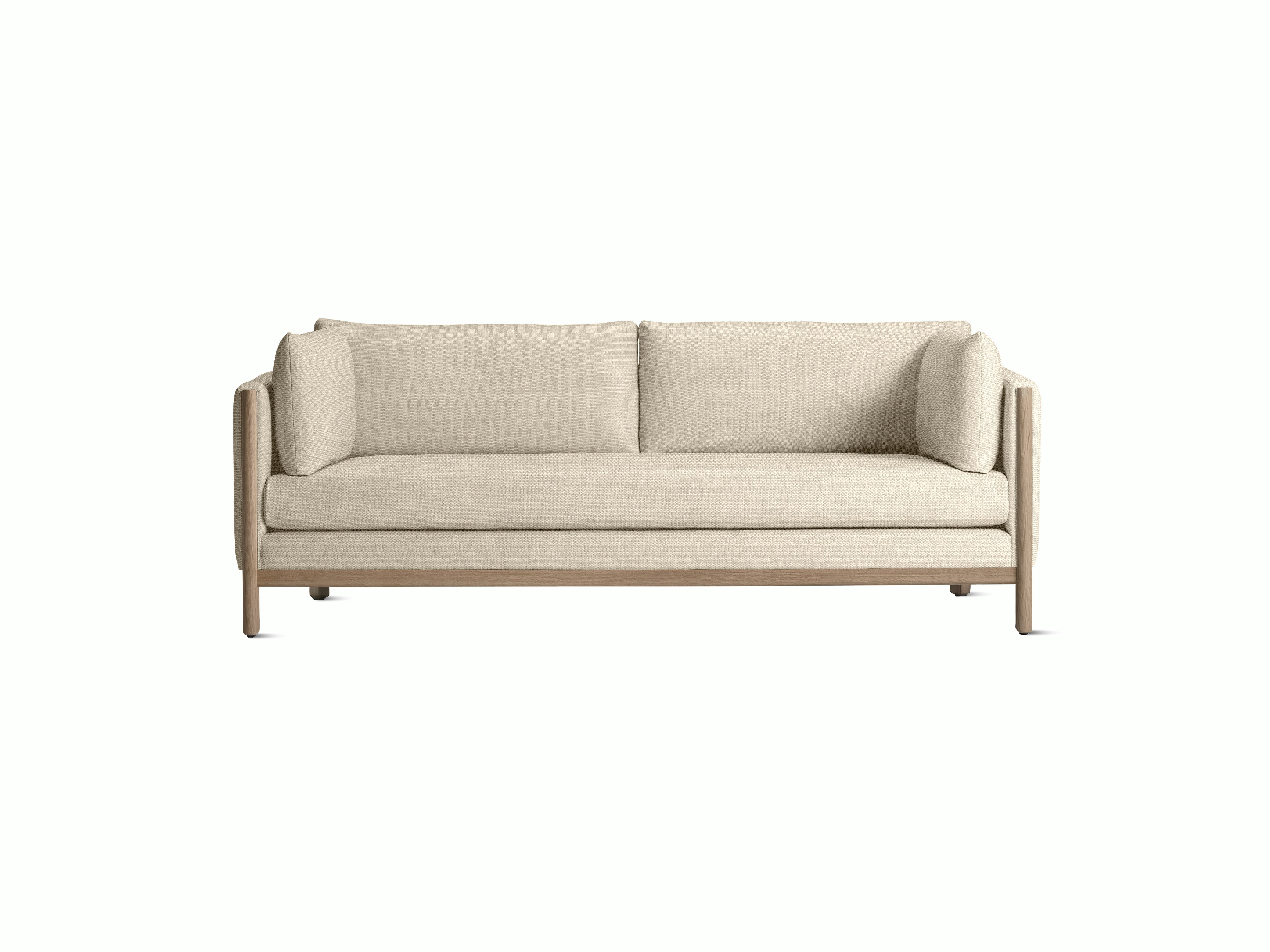 Emmy 80 Sofa - Album Linen, Gentle, Oak Base