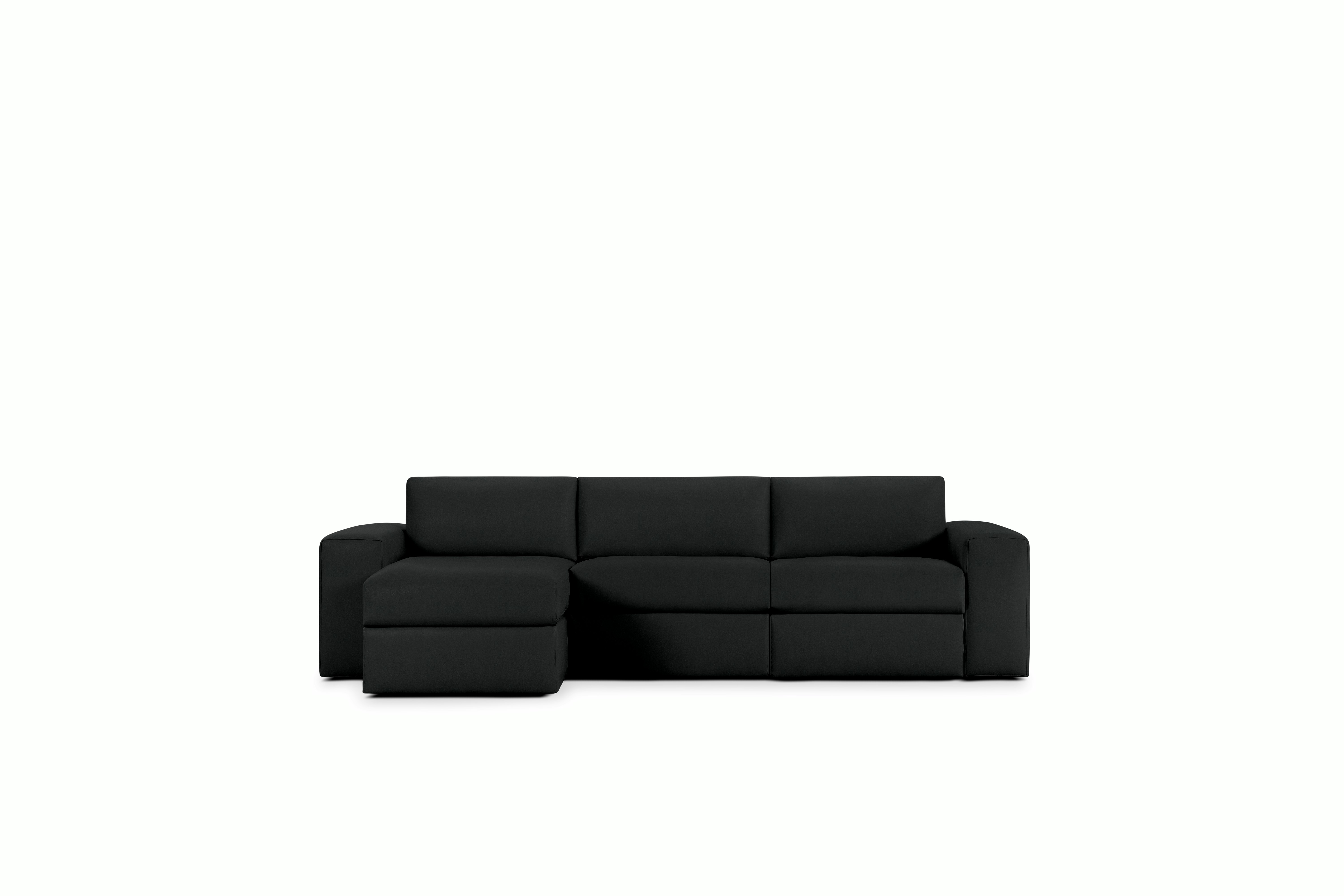 Irvin Sectional Chaise - Left,  Crypton Sintra Velvet,  Shark