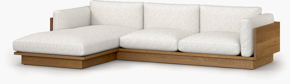 Pawson Drift Chaise Sectional - Left, Luce, Brioche, White Oak