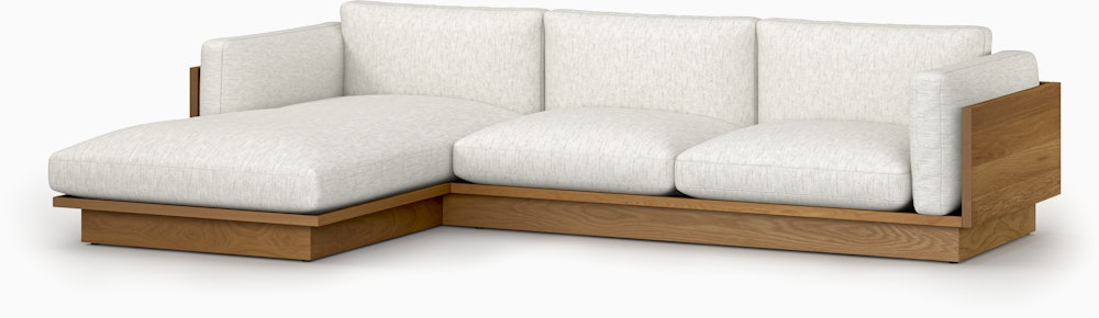 Pawson Drift Chaise Sectional - Left, Luce, Brioche, White Oak