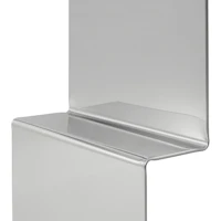 Detailed Shot of Pleat Mirror in Polished Steel