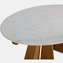 Pinna Dining Table - Oval, 75 Inch, Carrara, White Oak