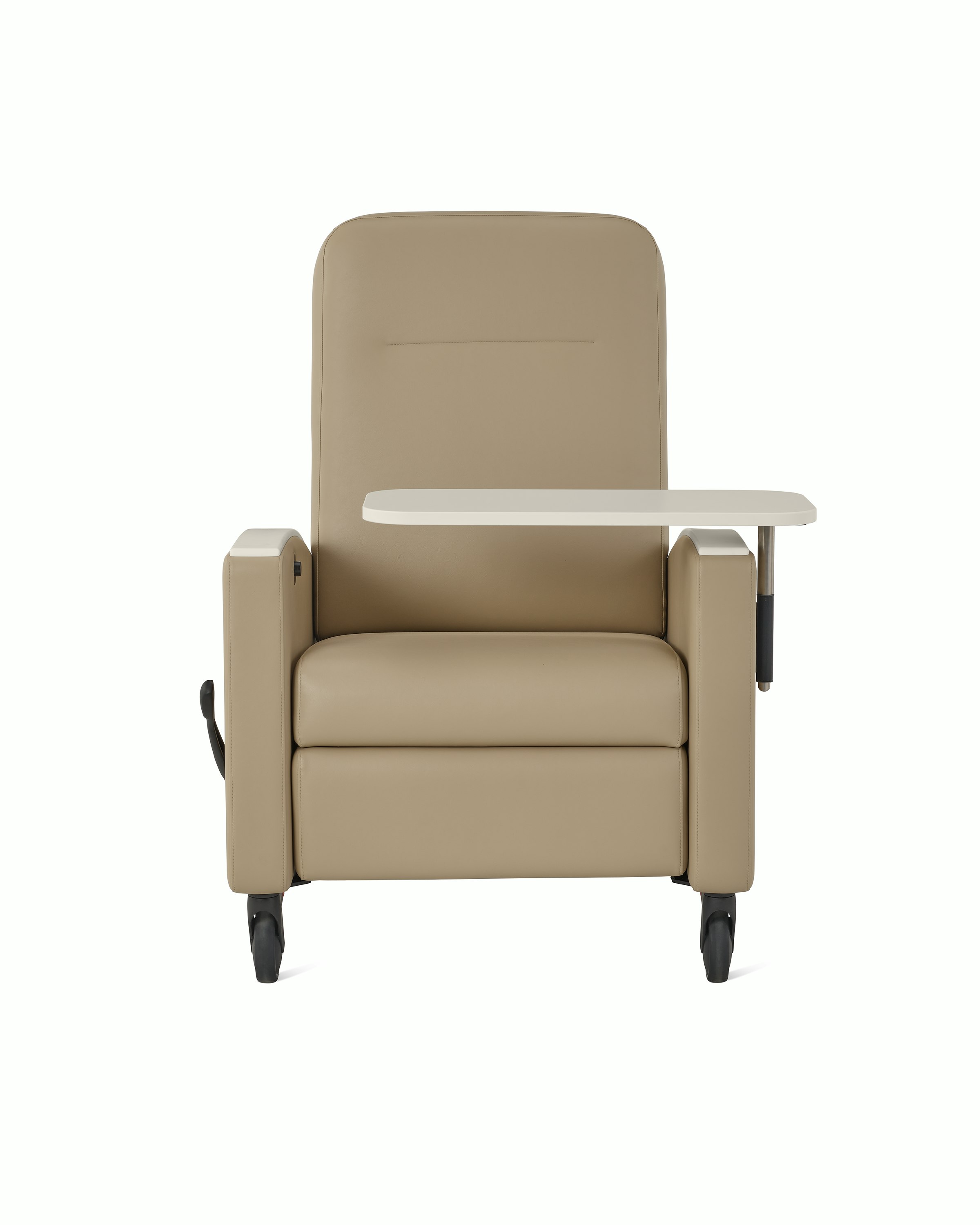 Gemma Recliner, standard recliner with adjustable tray table.
