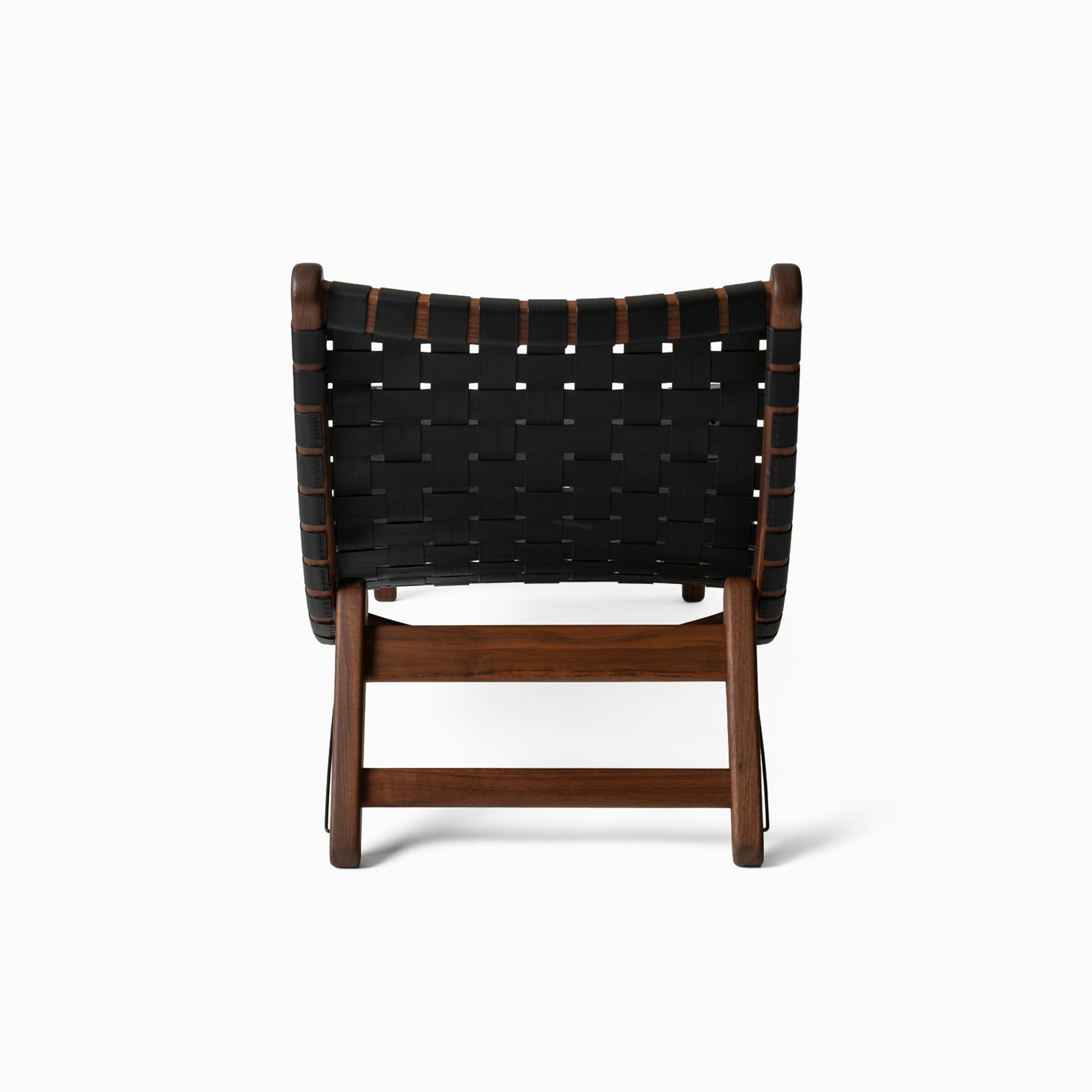Alacran Chaise - Walnut, Black Cactus Leather