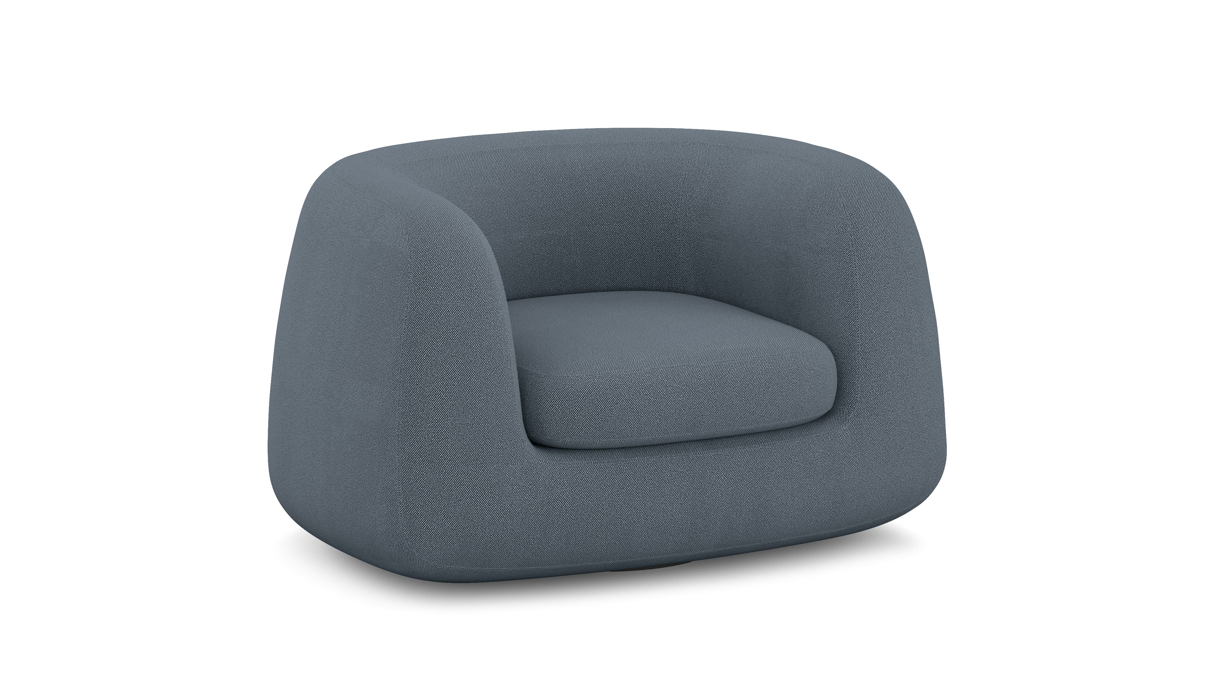 A Americano Swivel Chair in Letterpress viewed from an angle.