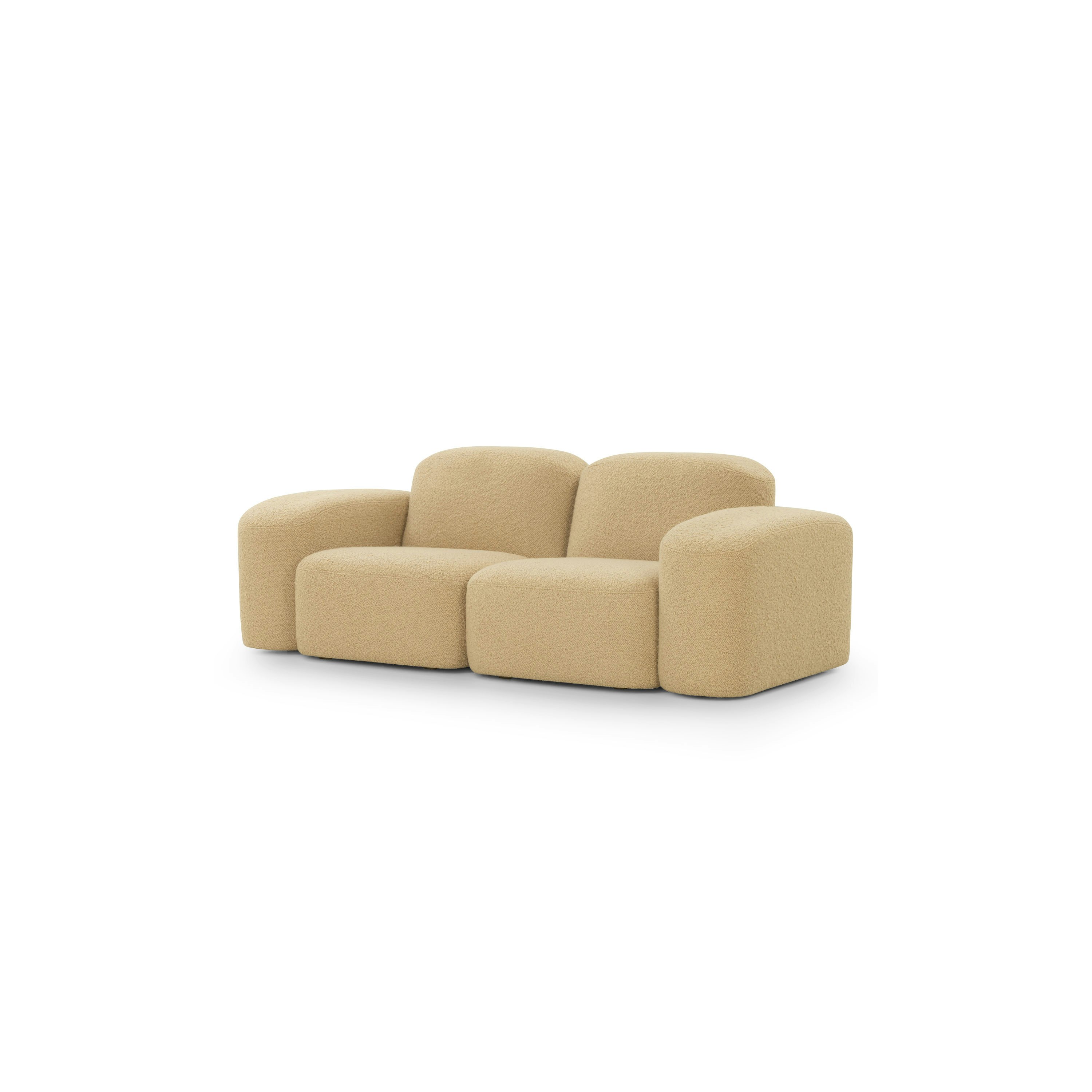 A Muse Sofa in Airlie: Camel viewed from an angle.
