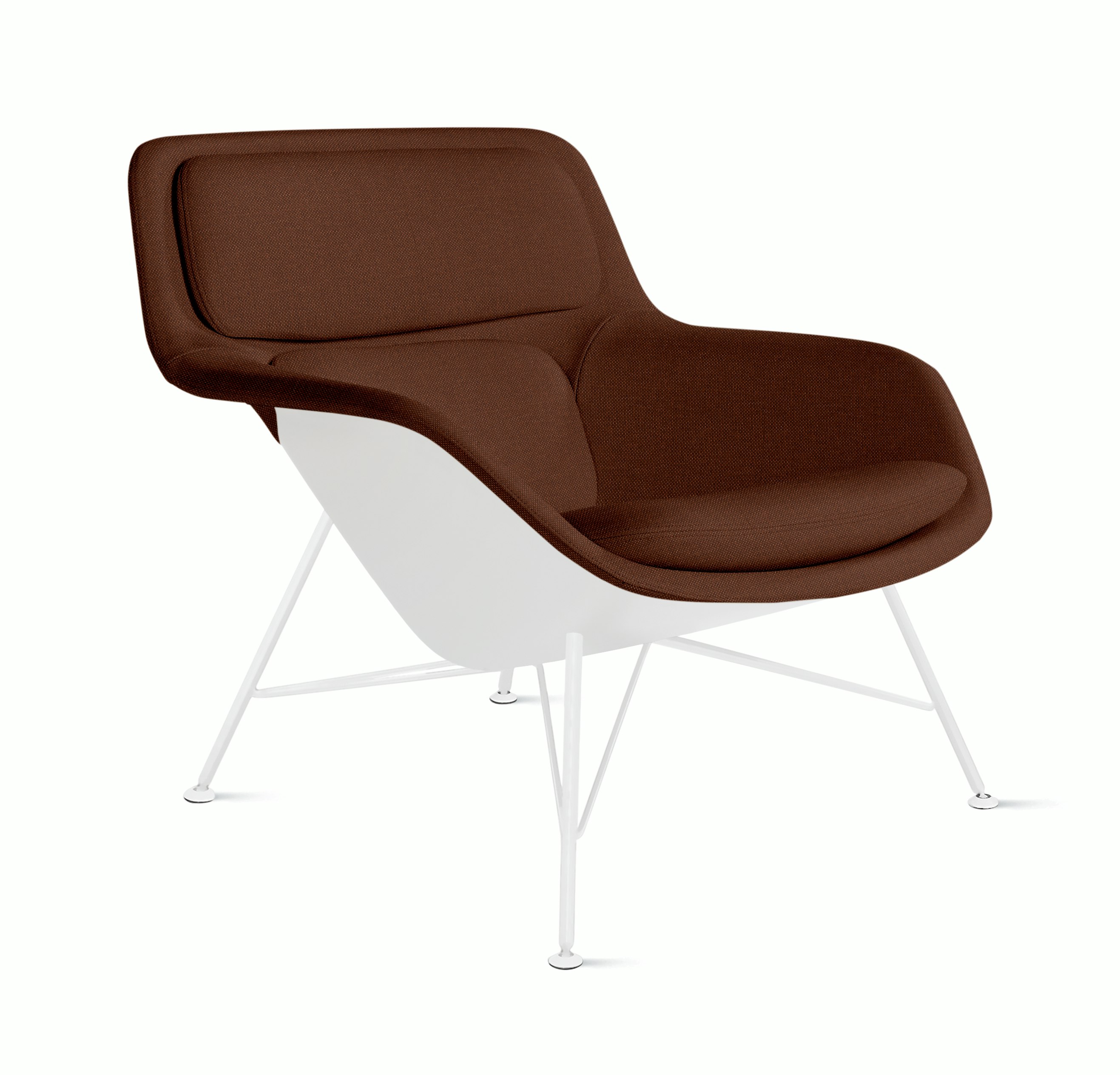 Striad Lounge Chair - Low Back,  Mode,  Pathway,  White,  Wire,  White