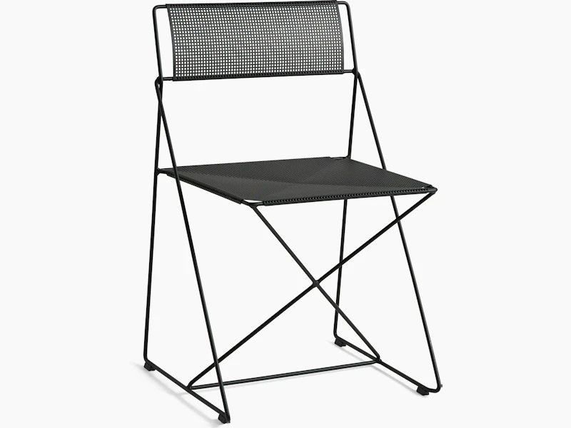 X Line Outdoor Chair - Black Frame, Black Seat