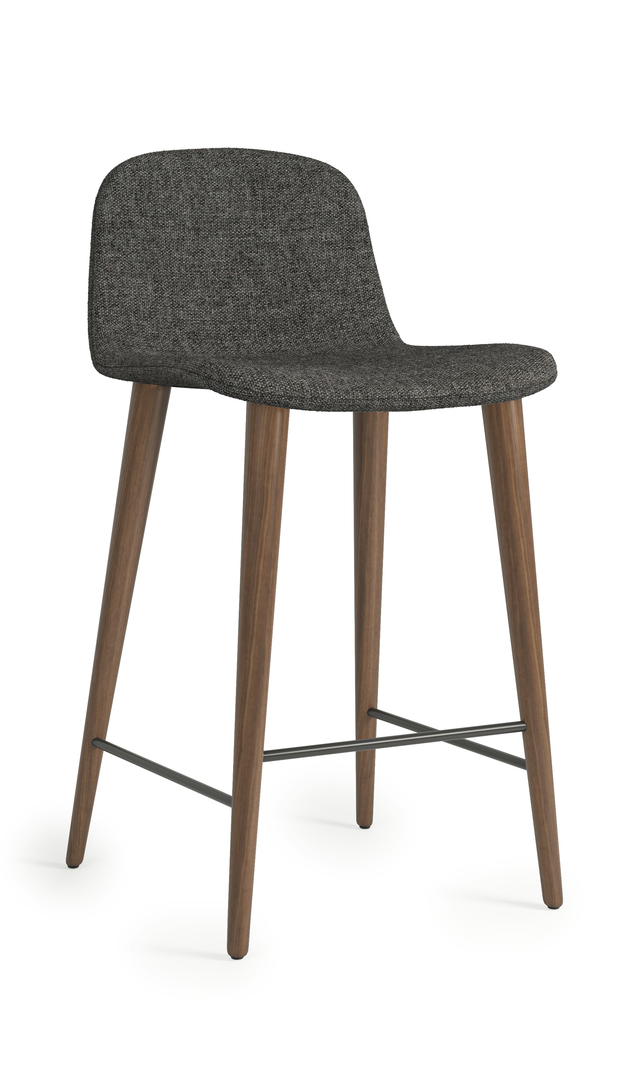 Bacco Stool - Counter Height,  Space,  605 Flint,  Walnut