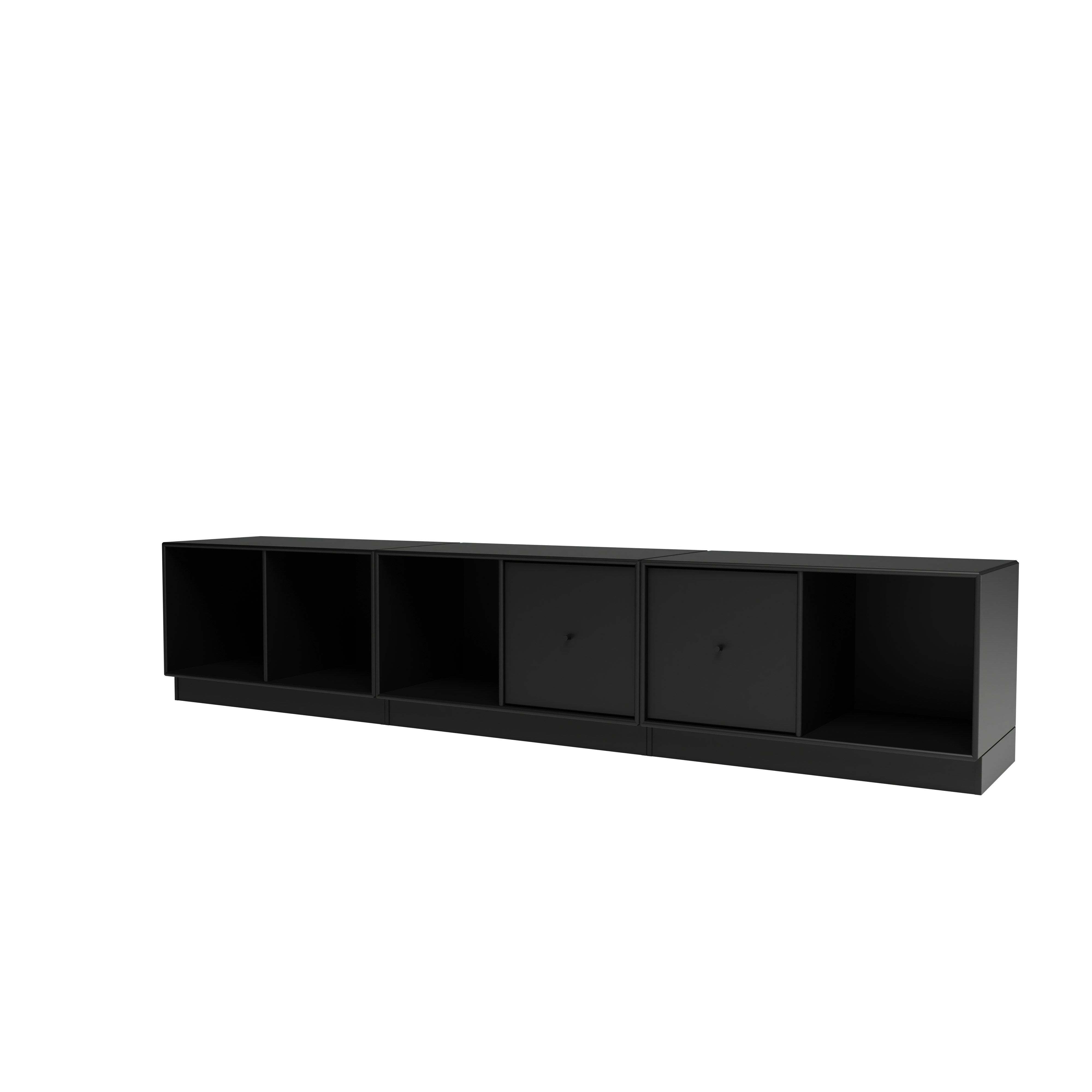 Rest Storage Bench - Bench, 15", Plinth, With Drawers, Black