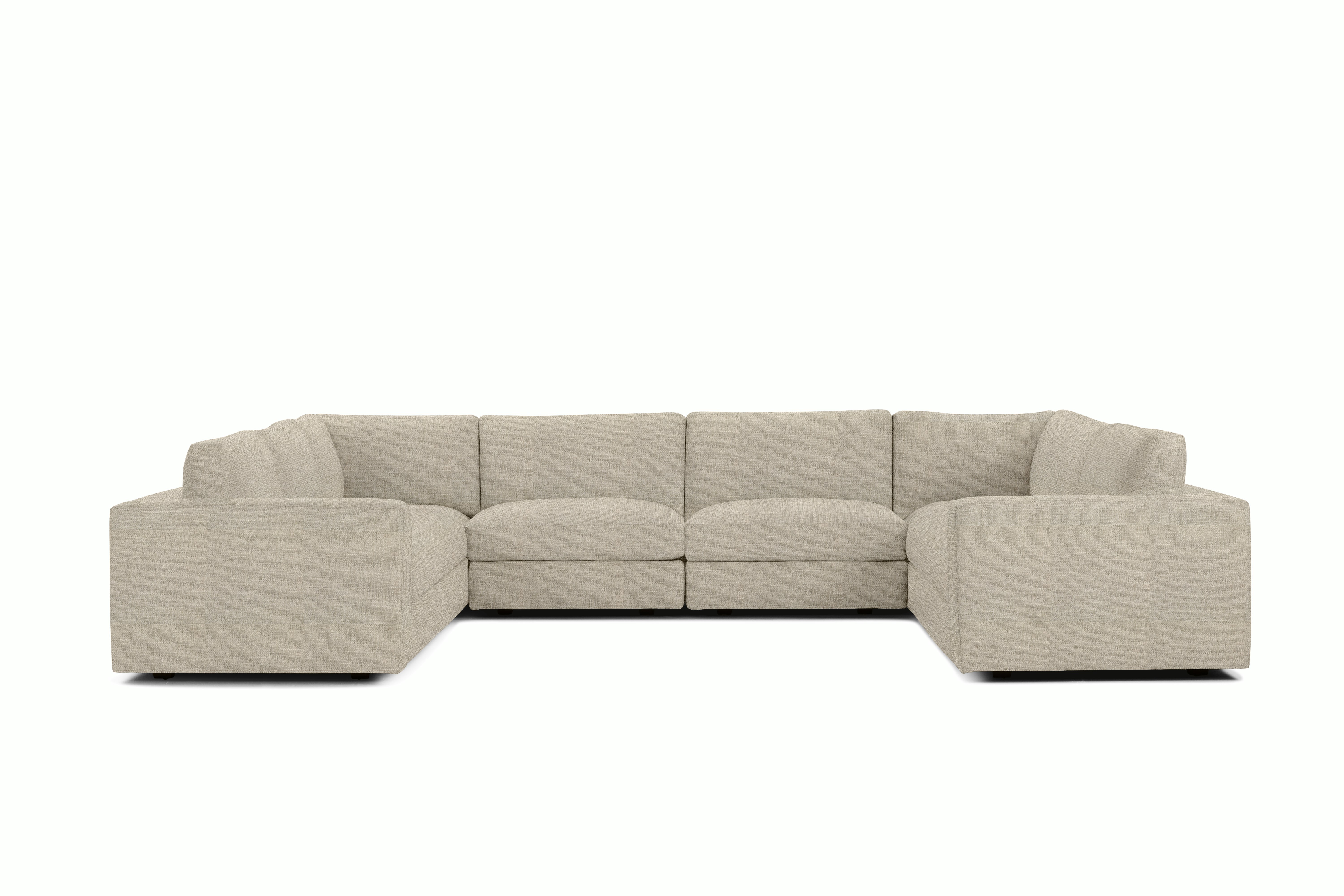 Reid Corner Sectional - U Shaped Sectional,  Standard,  Crypton Robusta,  Linen,  1" Block"