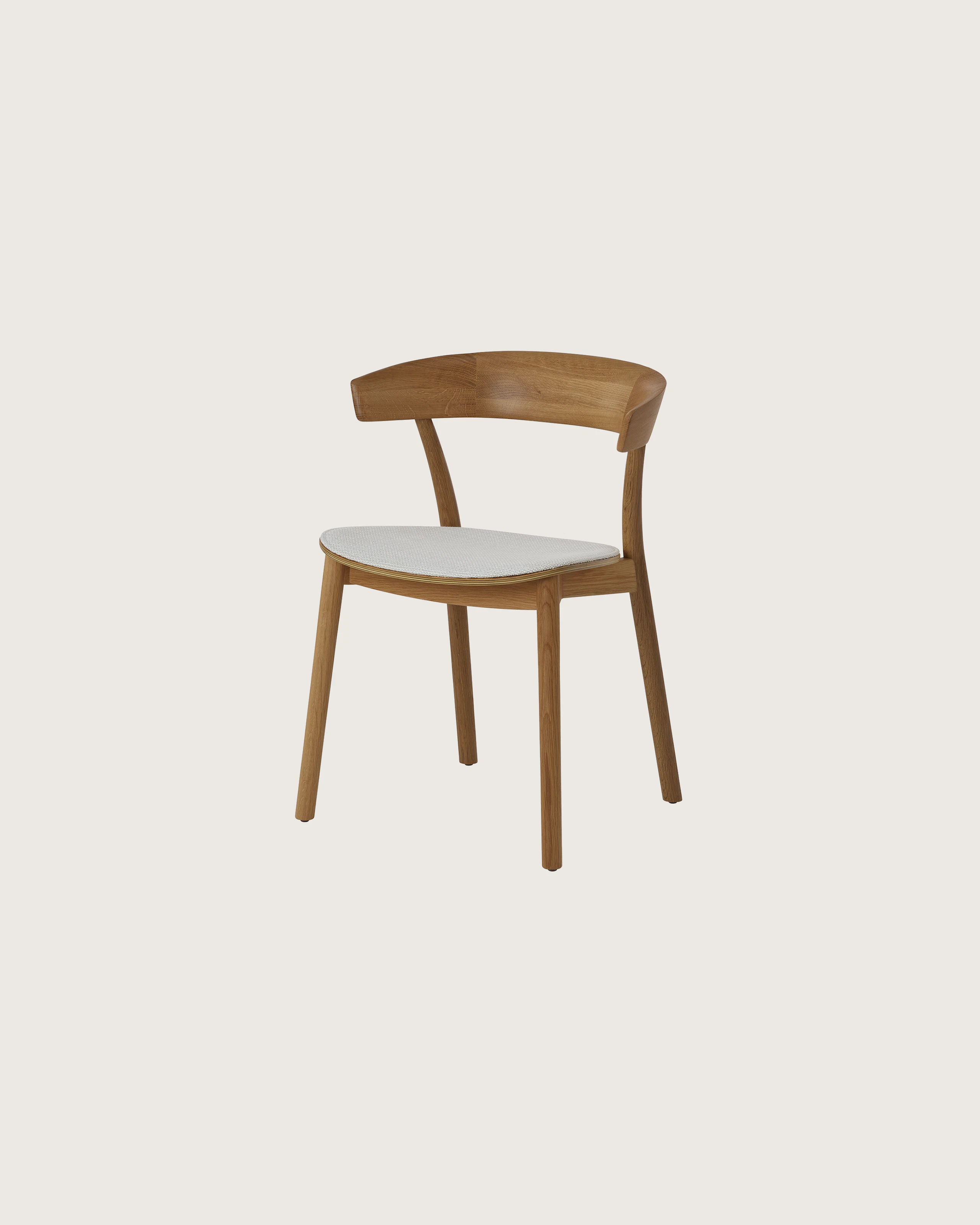Leeway Chair by Keiji Takeuchi for Geiger, angled front view on a white sweep.