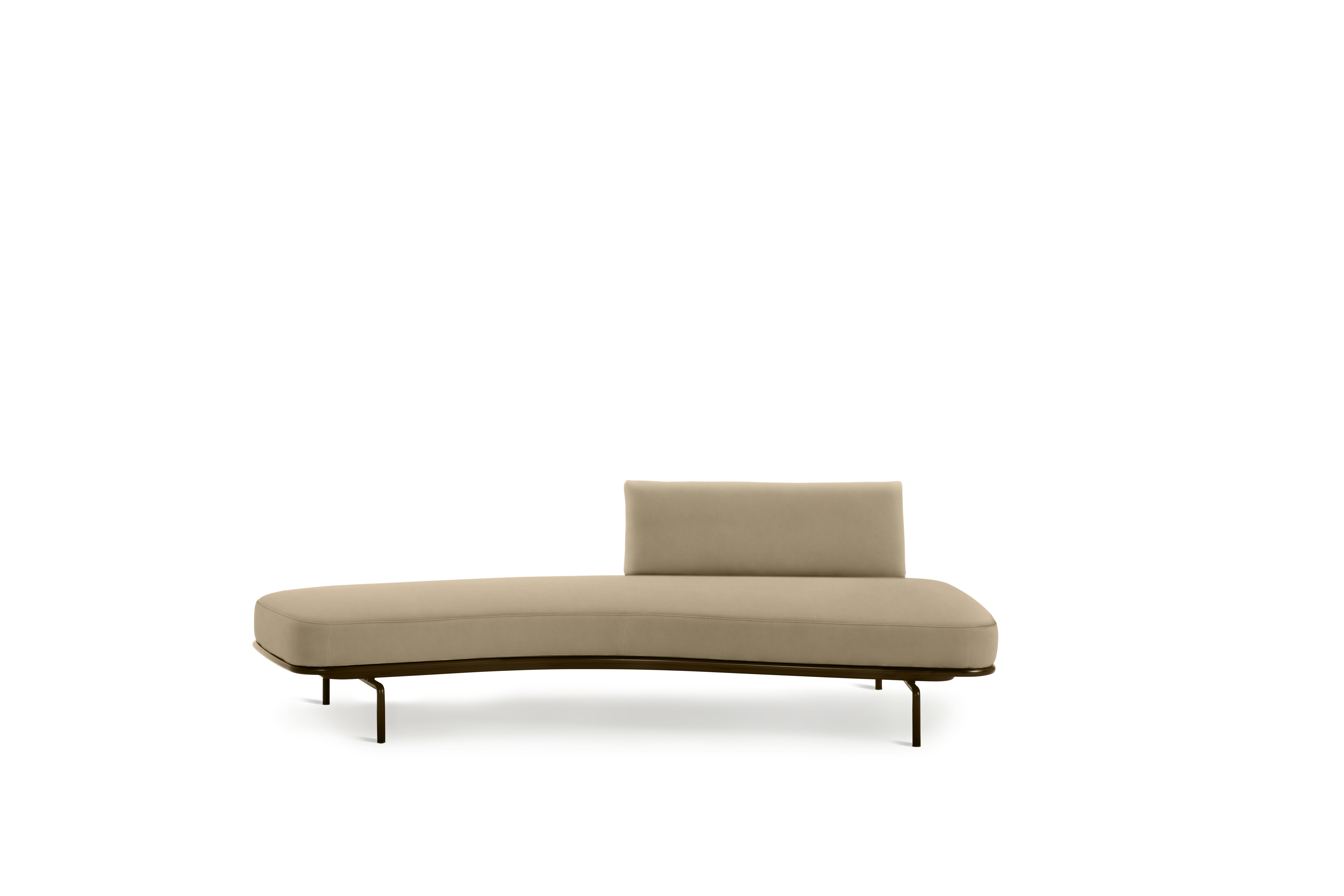 Panoramic Sofa - Left ,  Single Large,  Ultrasuede,  Pebble,  Charcoal