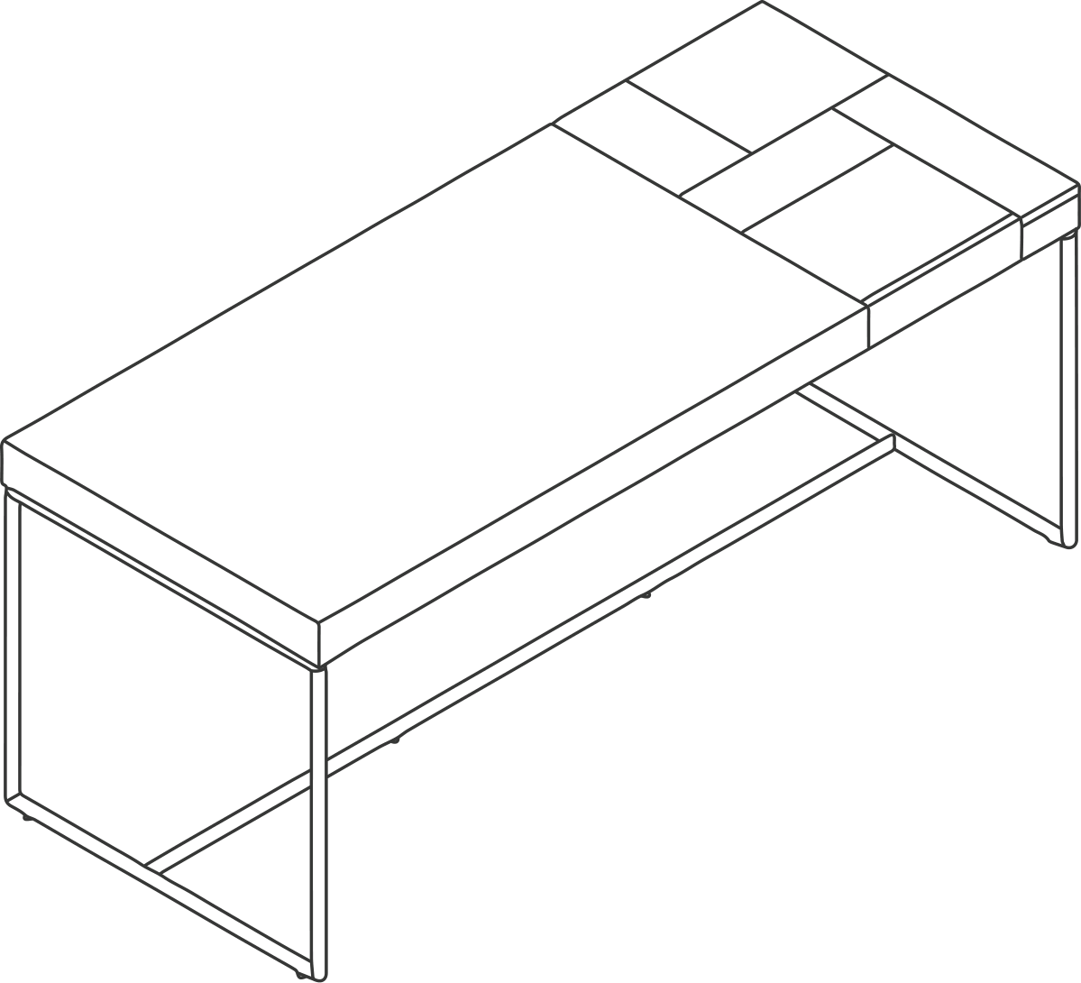 A line drawing - Domino Desk
