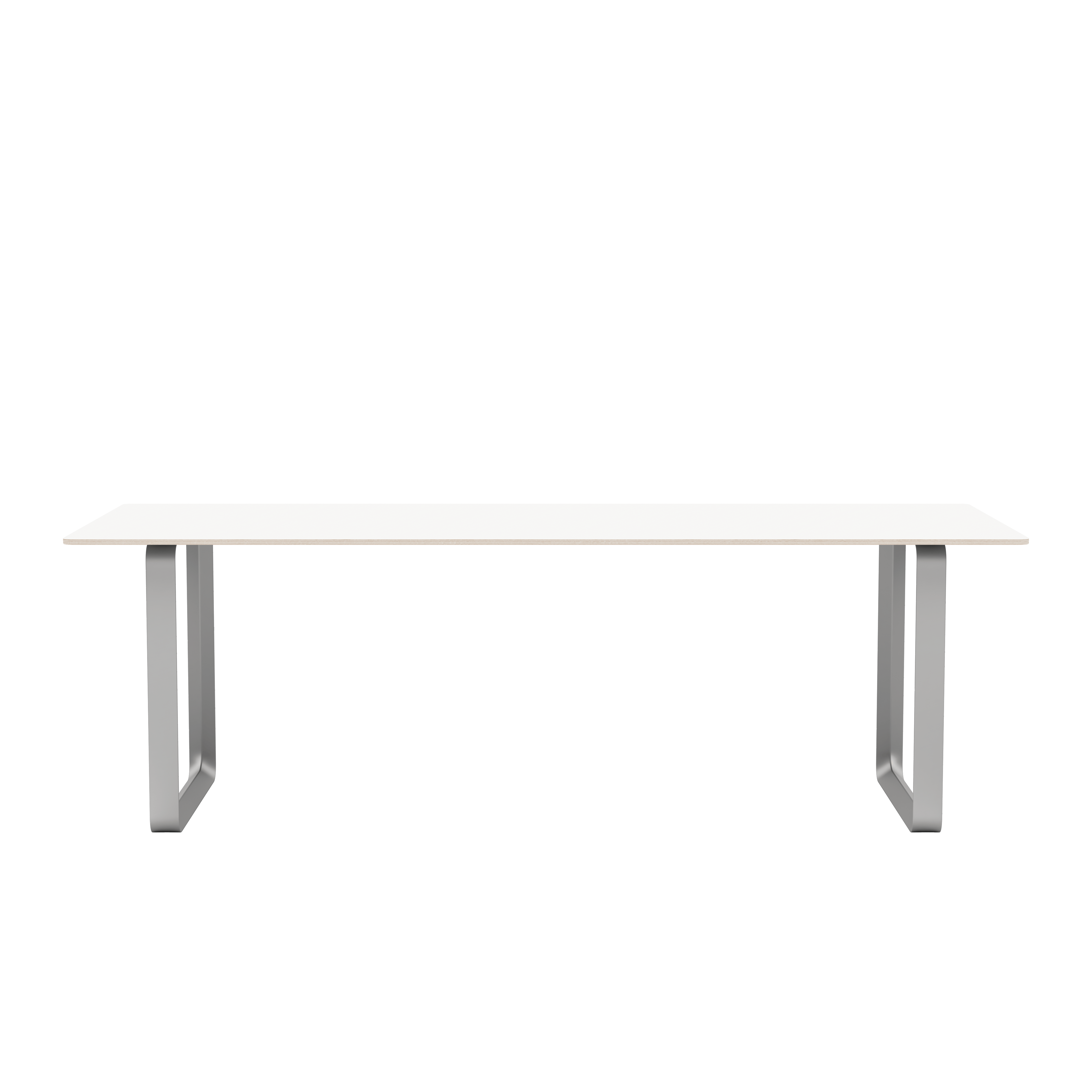 70/70 Table   ,  88-1/2W x 35-1/2D x 28-3/4H   ,  Laminate\FRAME: Grey\TOP: White