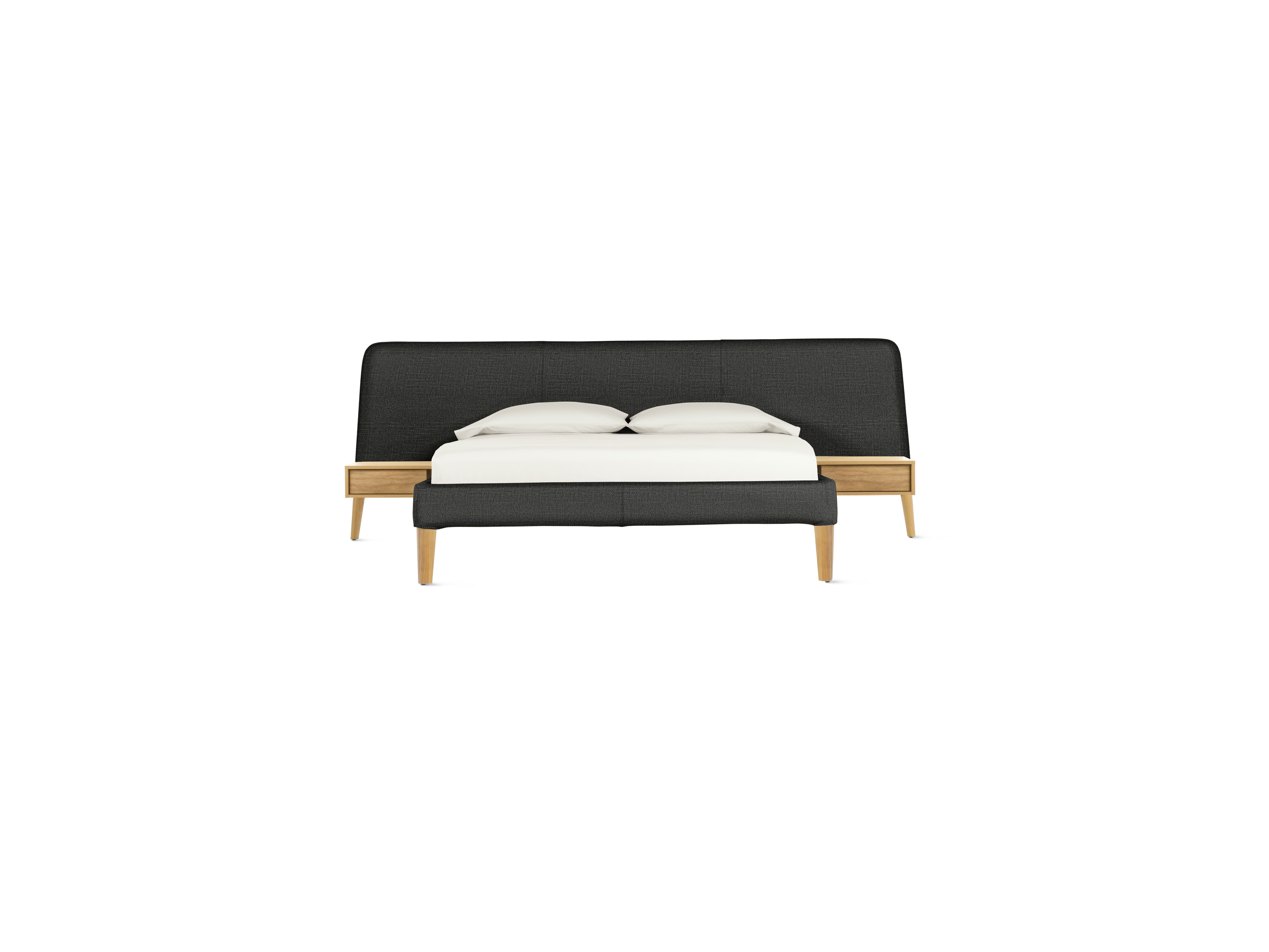 Parallel Bed - Wide, Queen, Crypton Robusta, Slate, Oak