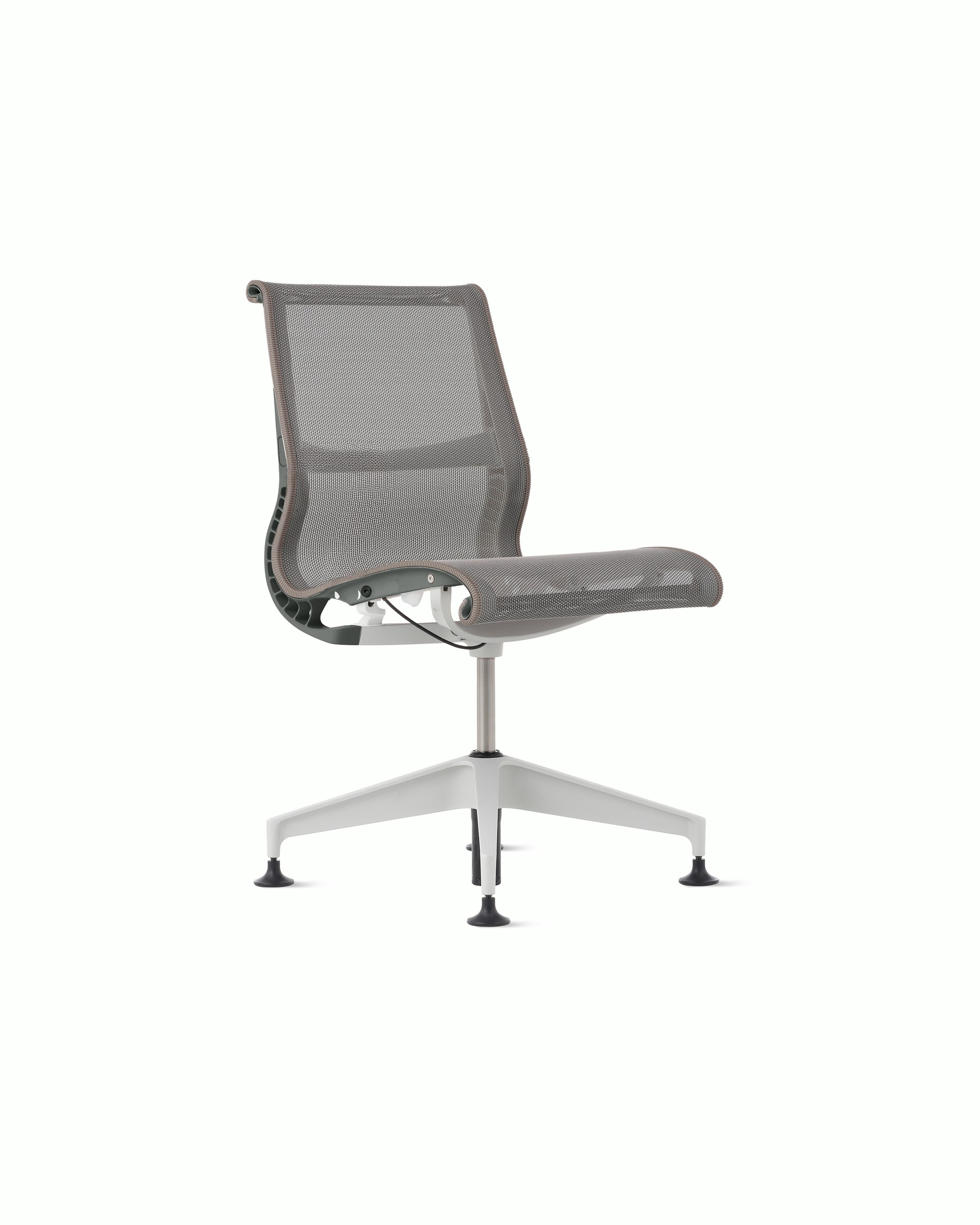 Setu Side Chair - No Arms,  Intercept,  Cocoa,  Carbon,  Silver Alloy,  Glide