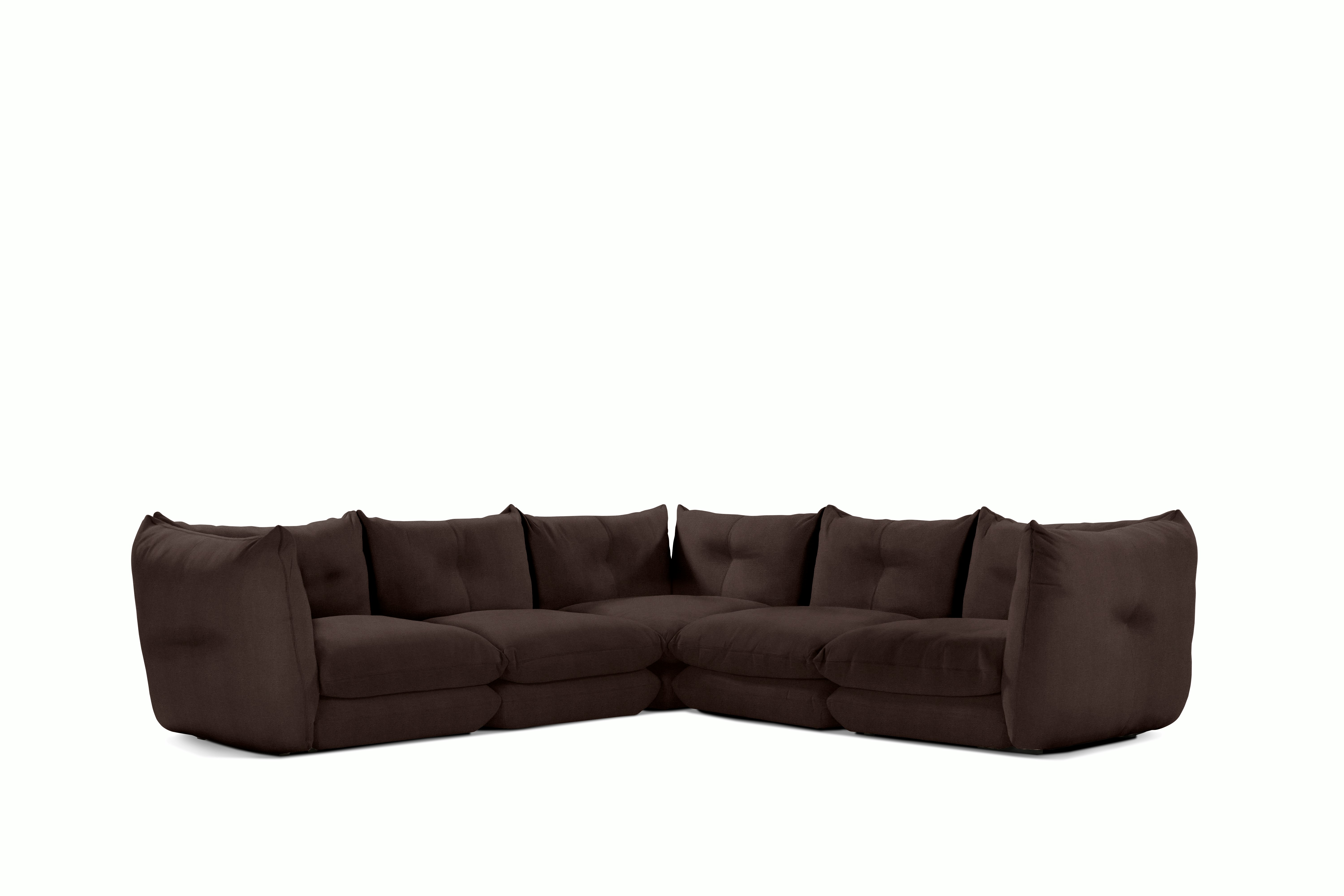 Pillo Sectional -  Corner,  Five Seater,  Standard,  Haven,  Cocoa