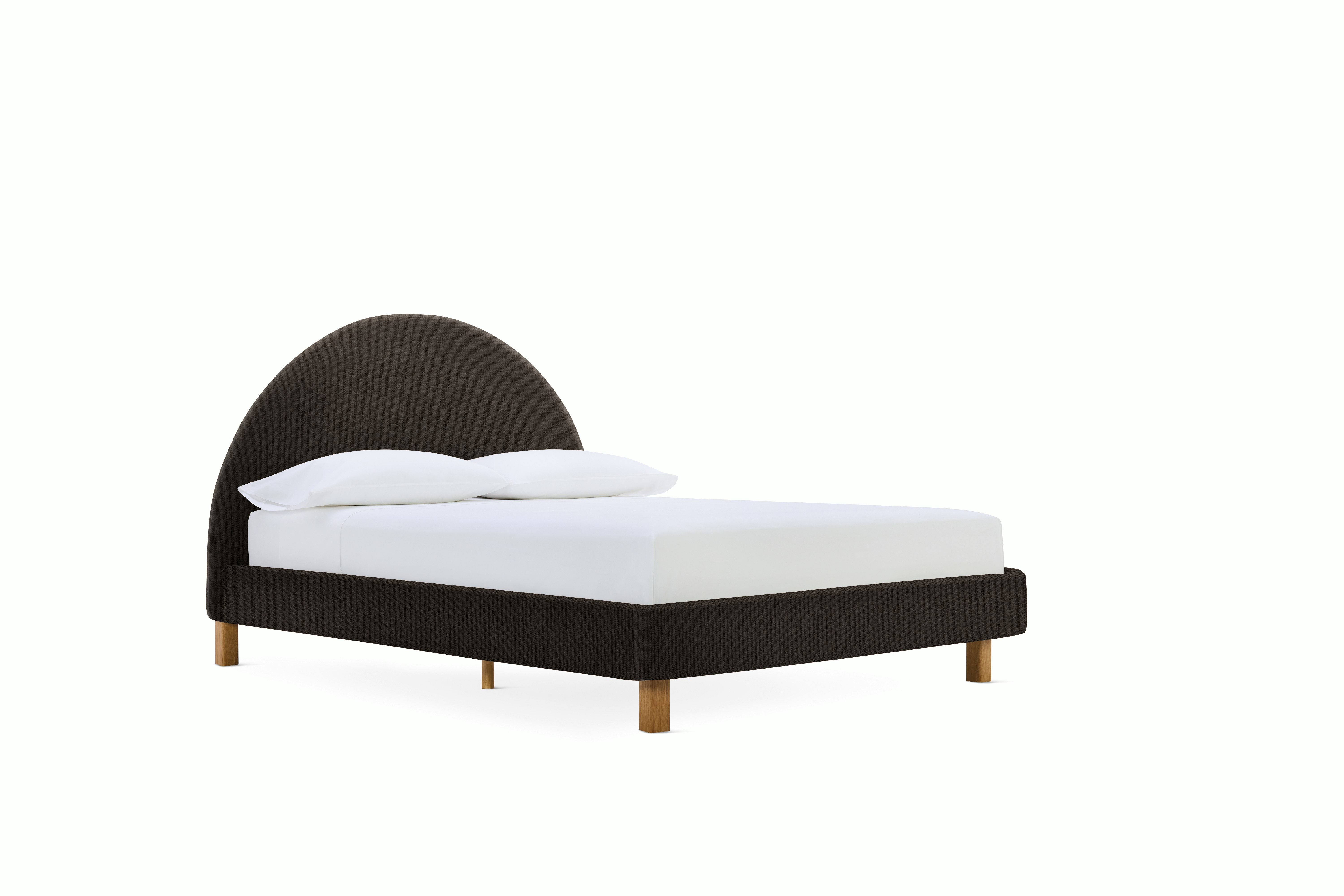 A Demi Bed in Chocolate viewed from the  angle.
