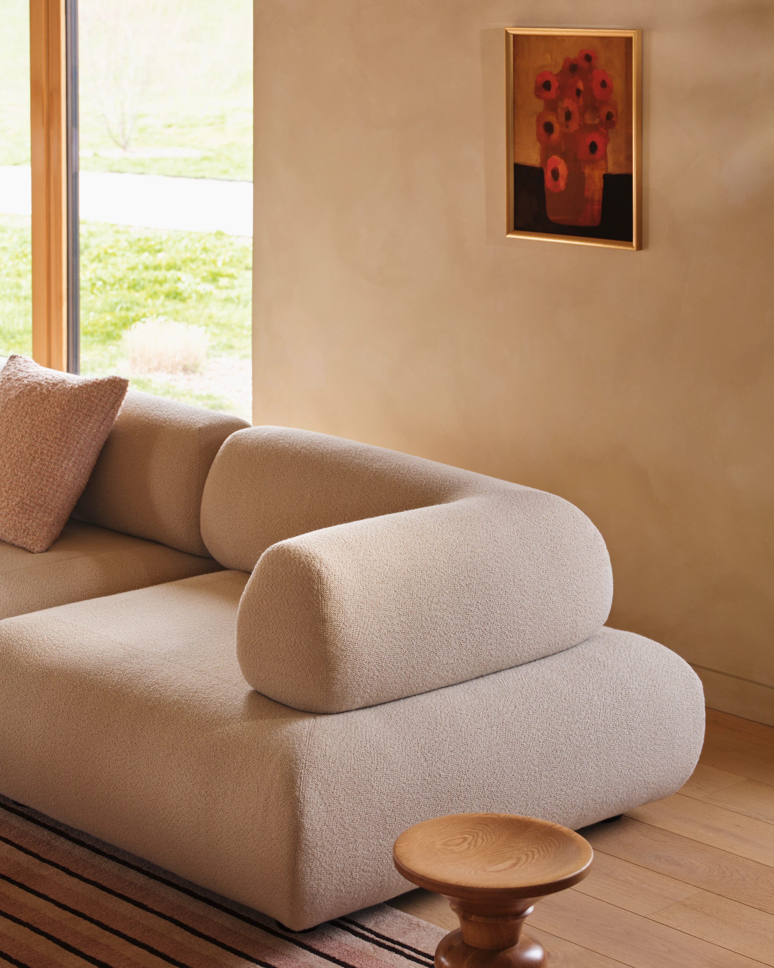 Sval Modular Sofa in Turf Cream in a living room