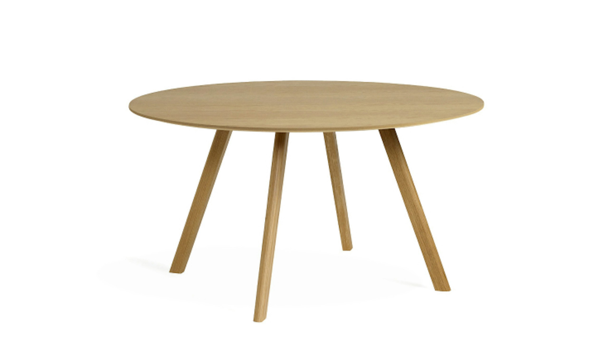 Light wood tone Copenhague table by HAY.