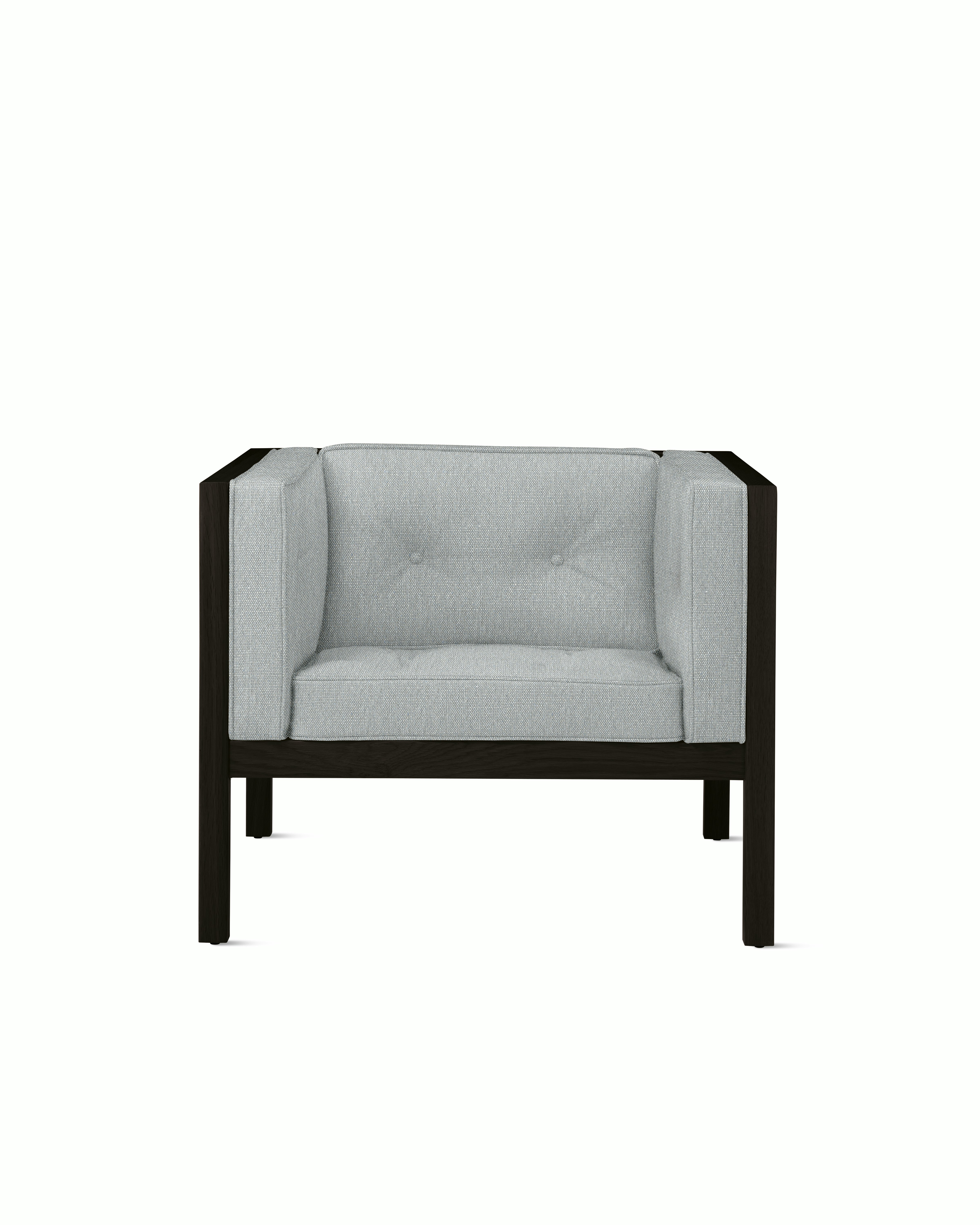 Cube Armchair - Album, Powder, Black Stained Oak