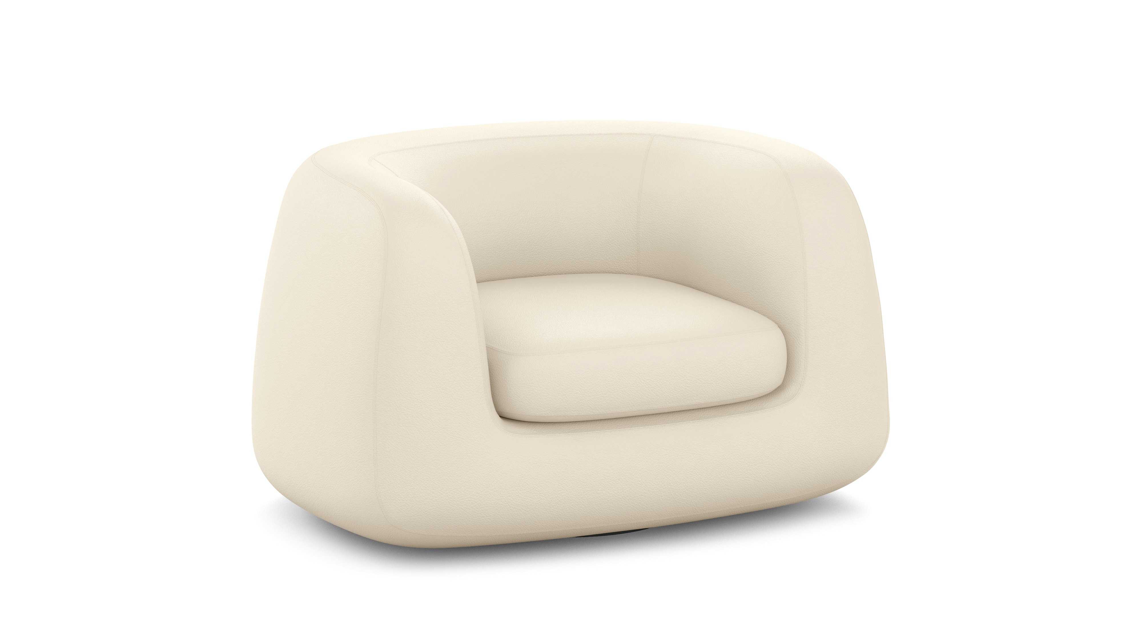 A Americano Swivel Chair in Lotus viewed from an angle.