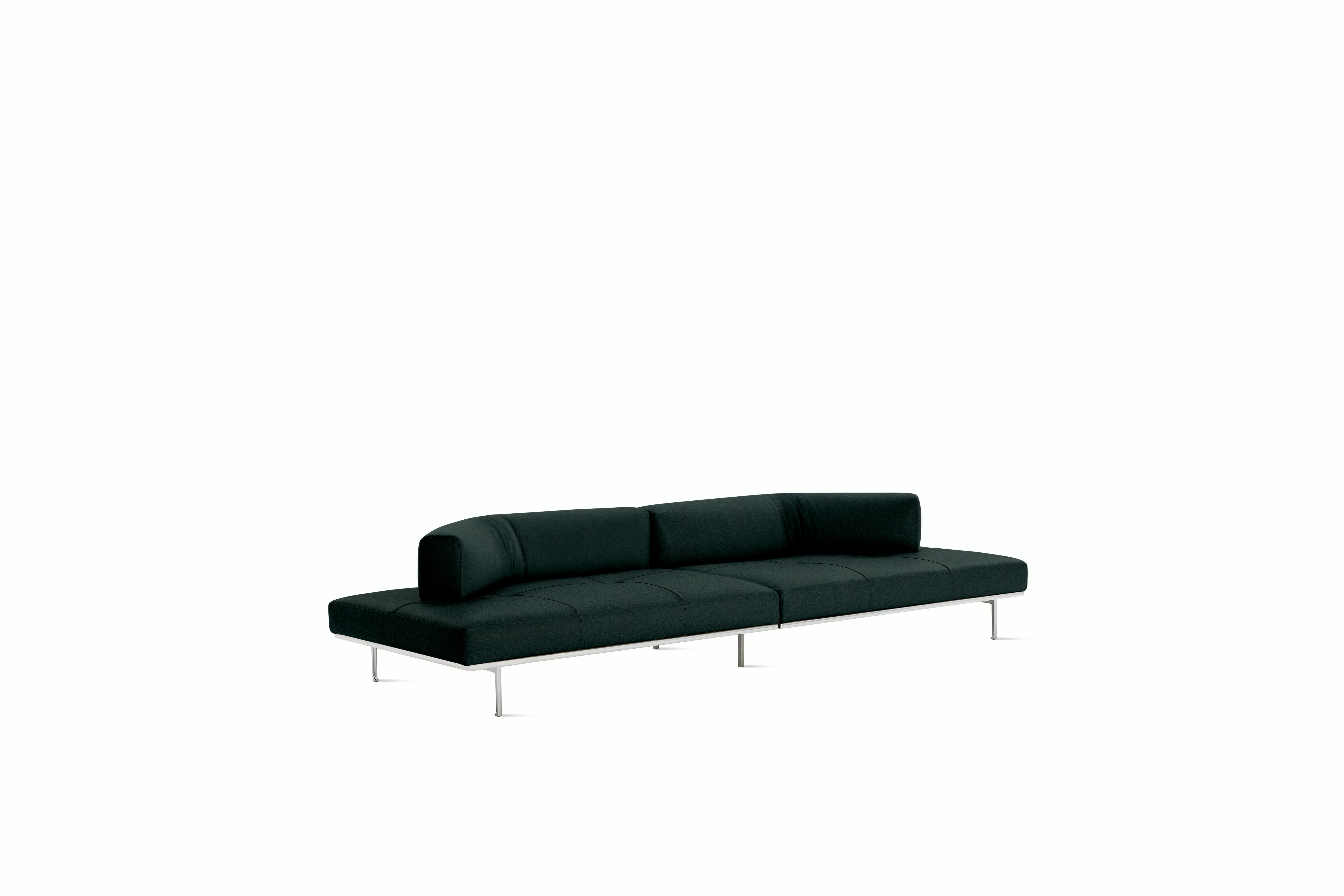 Matic Sofa - MH07 Config  Sofa,  Quilted,  Sabrina Leather,  Forest Green,  Chrome