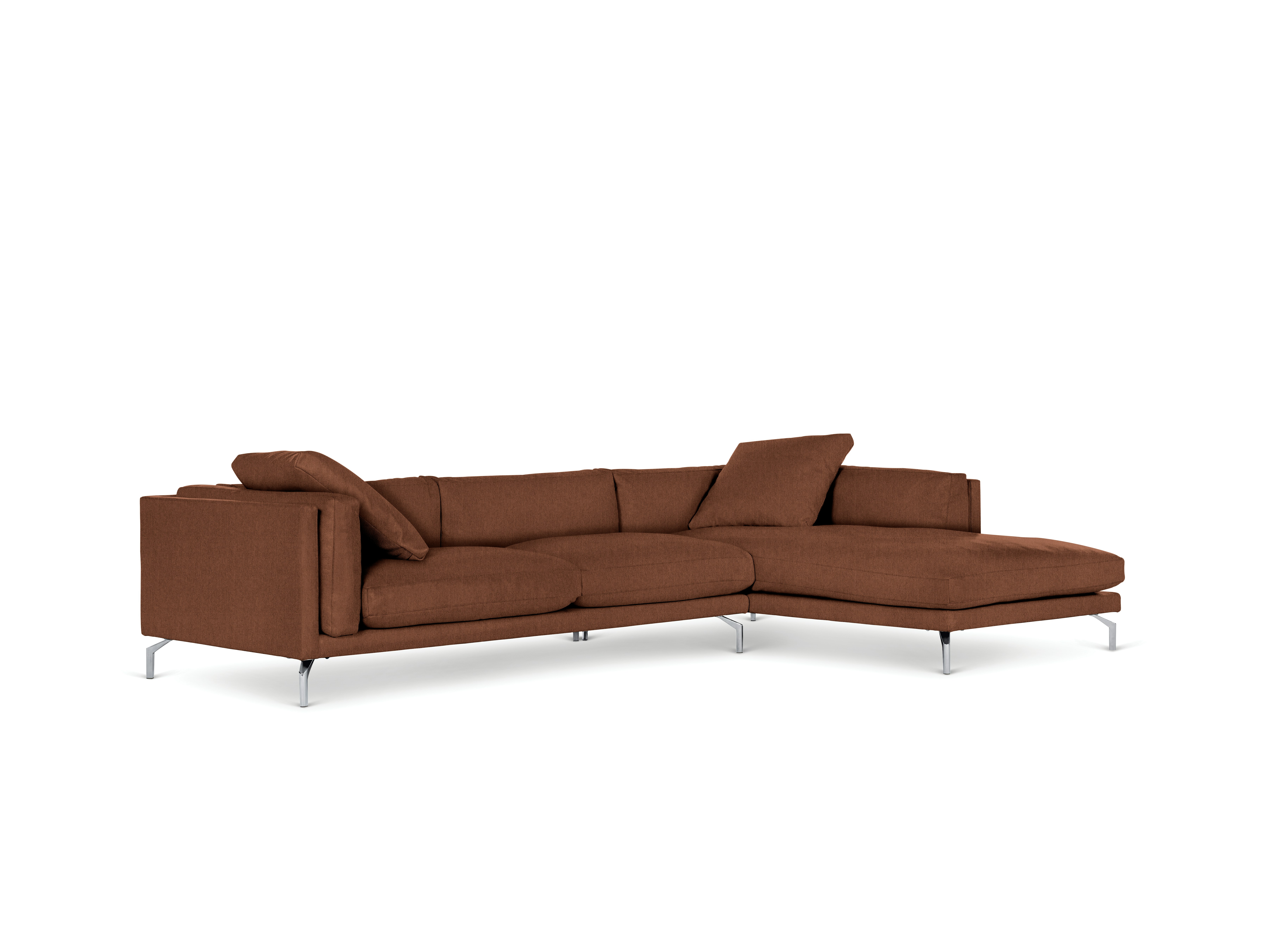 A Como Sectional Sofa in Pathway viewed from an angle.