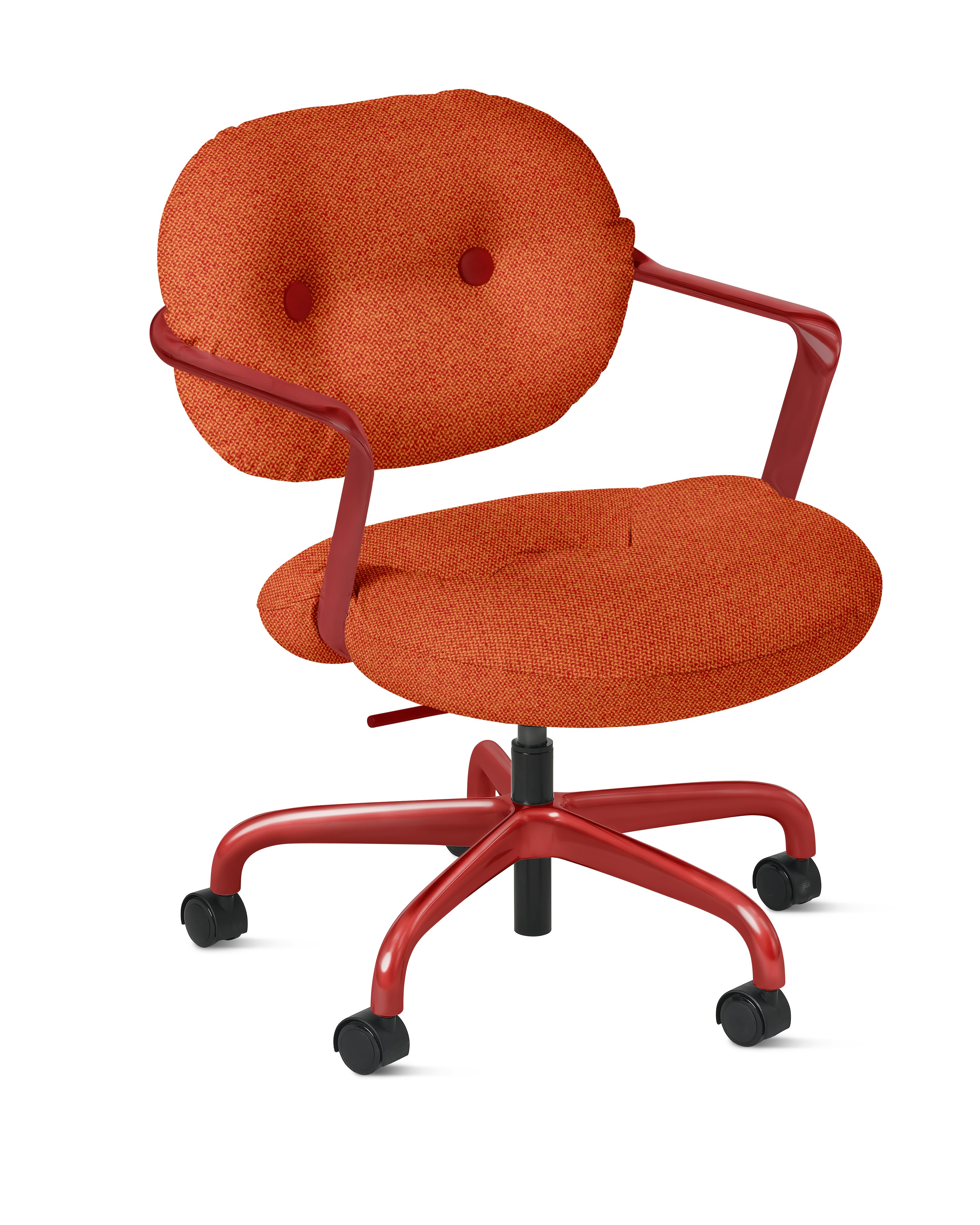 Morrison Hannah Task Chair - With Arms,  Hourglass,  Sunshine,  Crismon,  Hard Caster FSC Certified